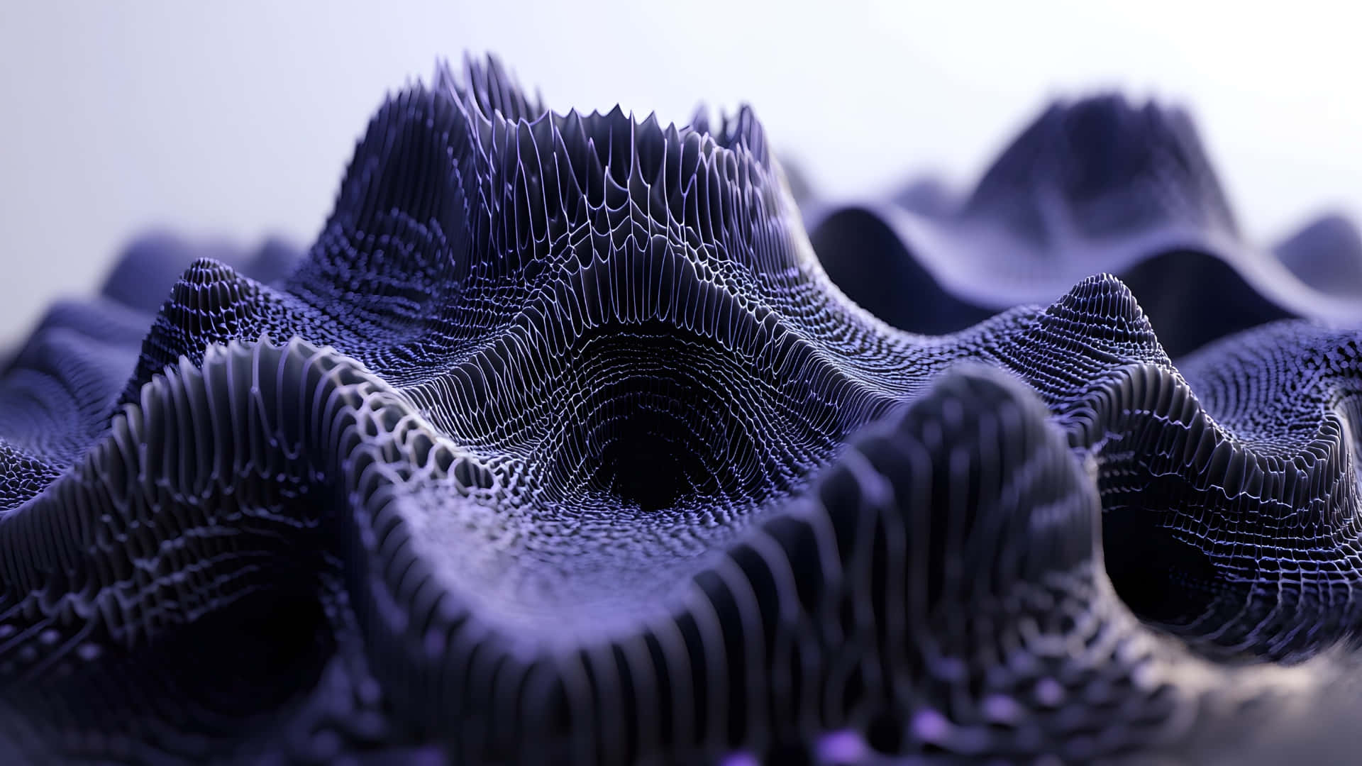 Metaverse, digital terrain, dark purple, Full HD Desktop Wallpaper