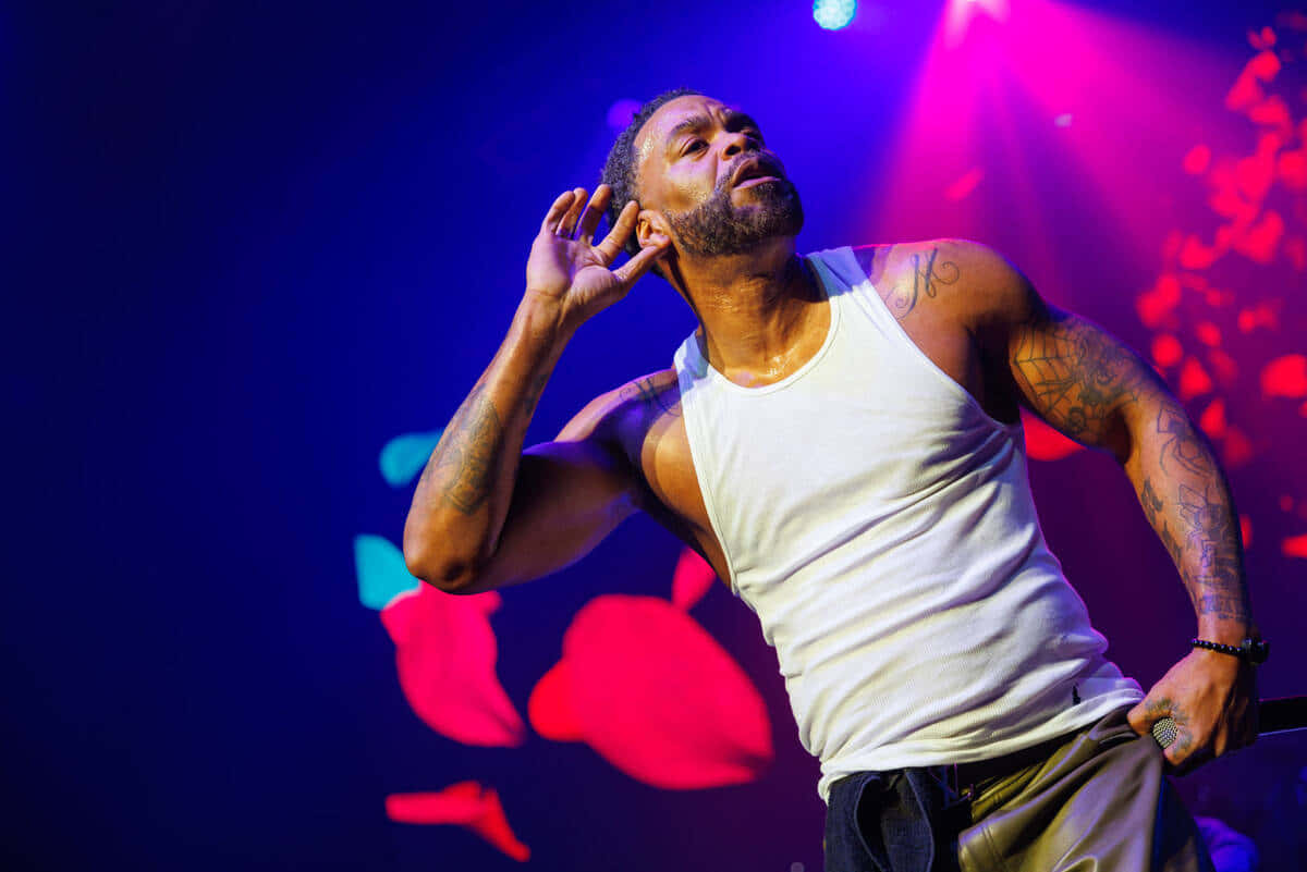 Method man, stage, vibrant blue and pink lights, SD Desktop Wallpaper