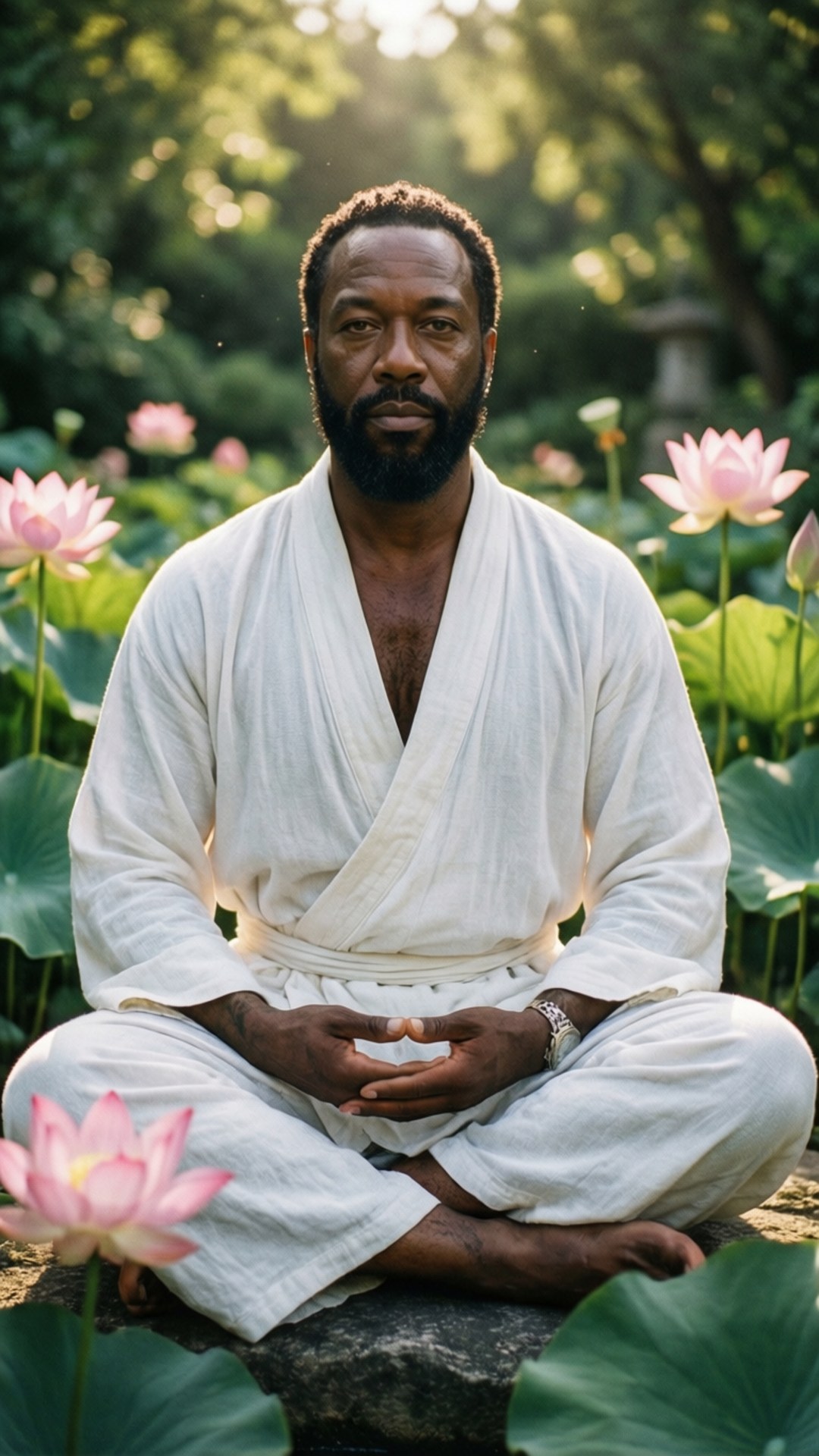 Method Man, serene garden, lotus flowers, Full HD Phone Wallpaper