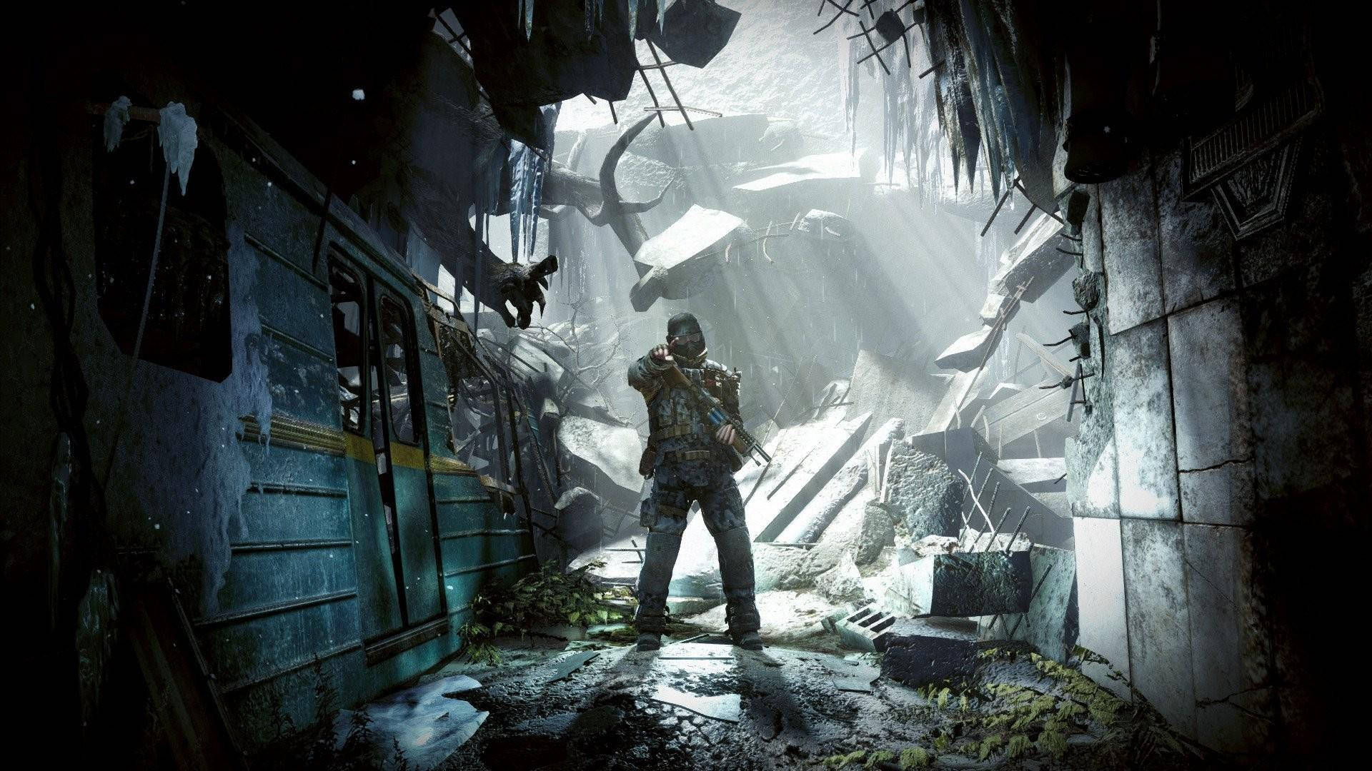 Metro 2033 Redux, subway tunnel, ruined, Full HD Desktop Wallpaper