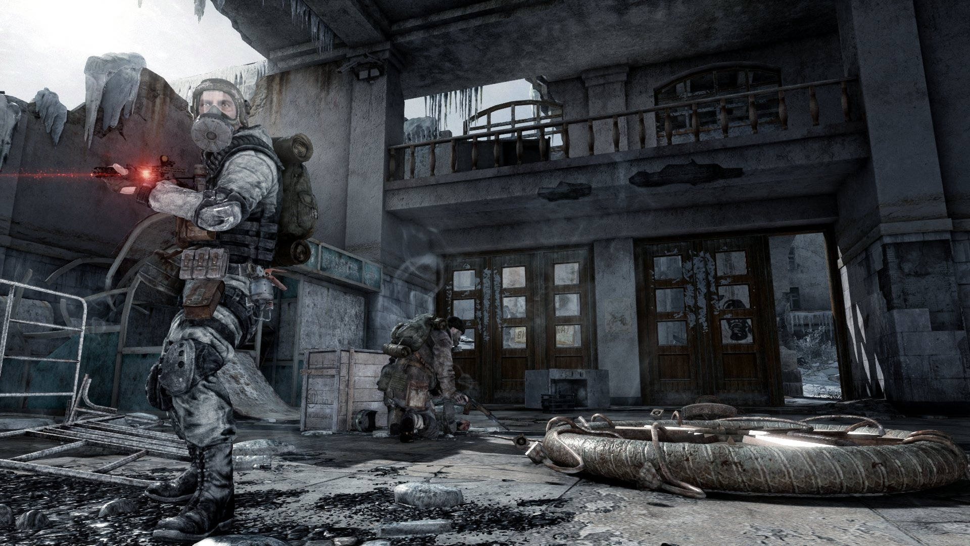 Metro 2033 Redux, winter gear, glowing weapon, Full HD Desktop Wallpaper