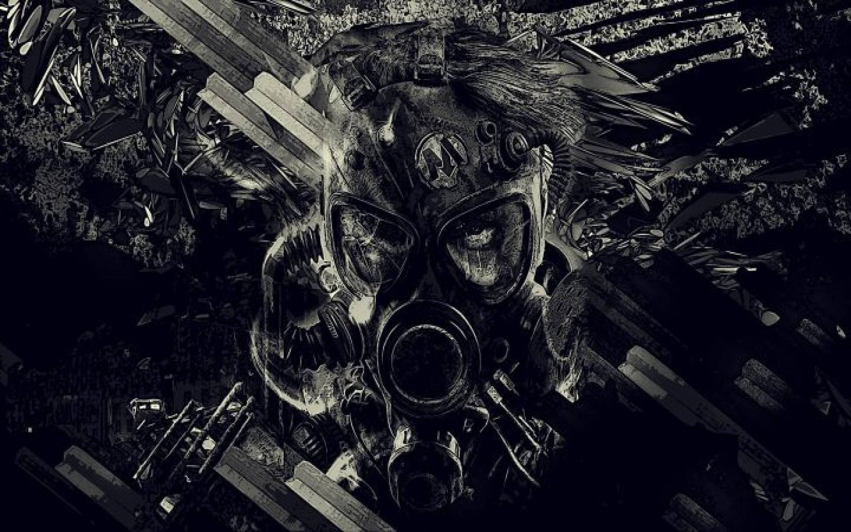 Metro 2033 Redux, gas mask, shattered debris, HD Desktop Wallpaper