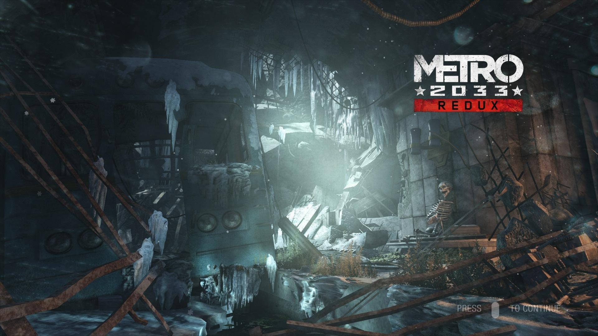 Metro 2033 Redux, subway train, snow-covered underground station, Full HD Desktop Wallpaper