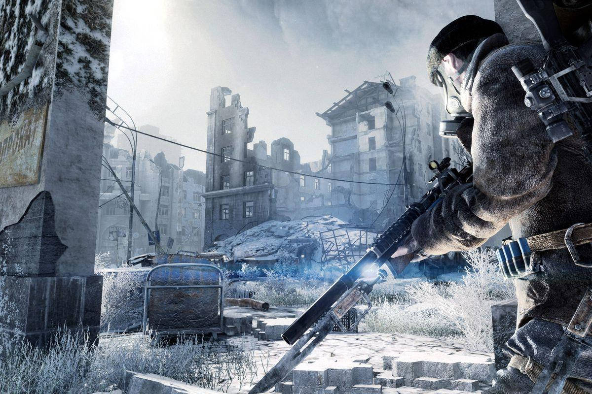 Metro 2033 Redux, soldier, rifle, SD Desktop Wallpaper