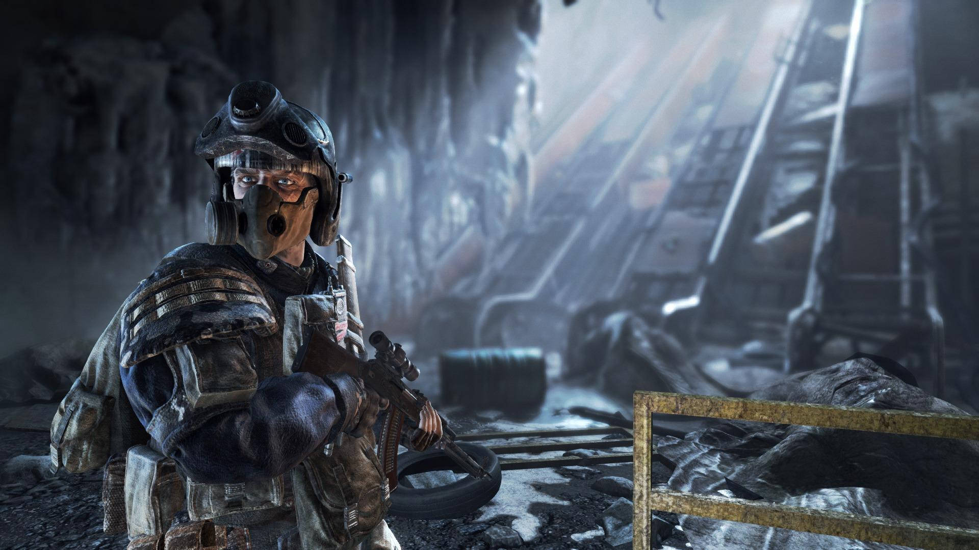 Metro 2033 Redux, tactical gear, dimly lit, Full HD Desktop Wallpaper