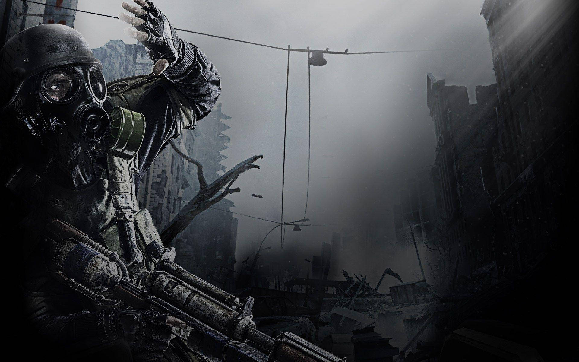 Metro 2033 Redux, gas mask, combat gear, Full HD Desktop Wallpaper