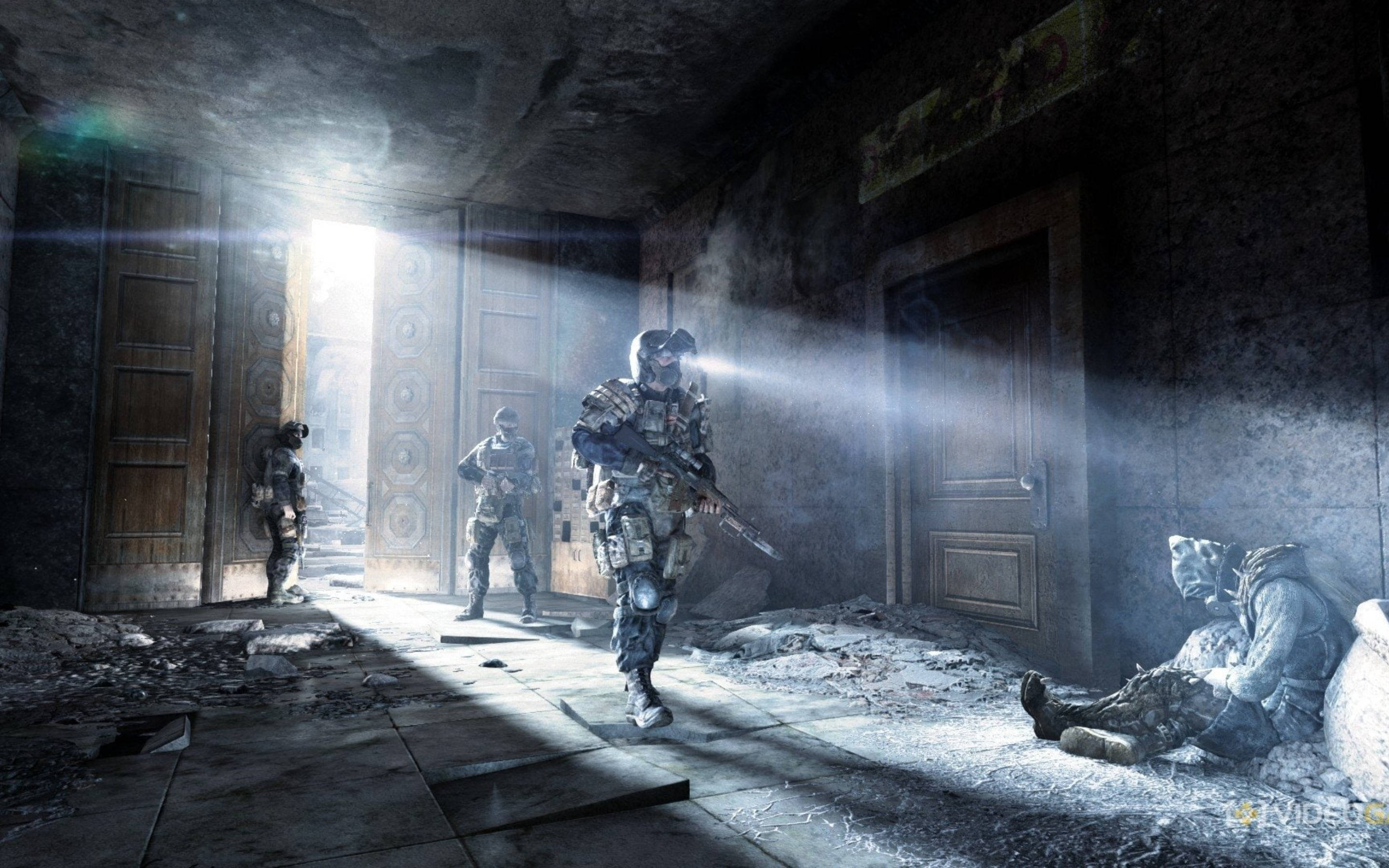 Metro 2033 Redux, tactical gear, sunlit, 2K Desktop Wallpaper