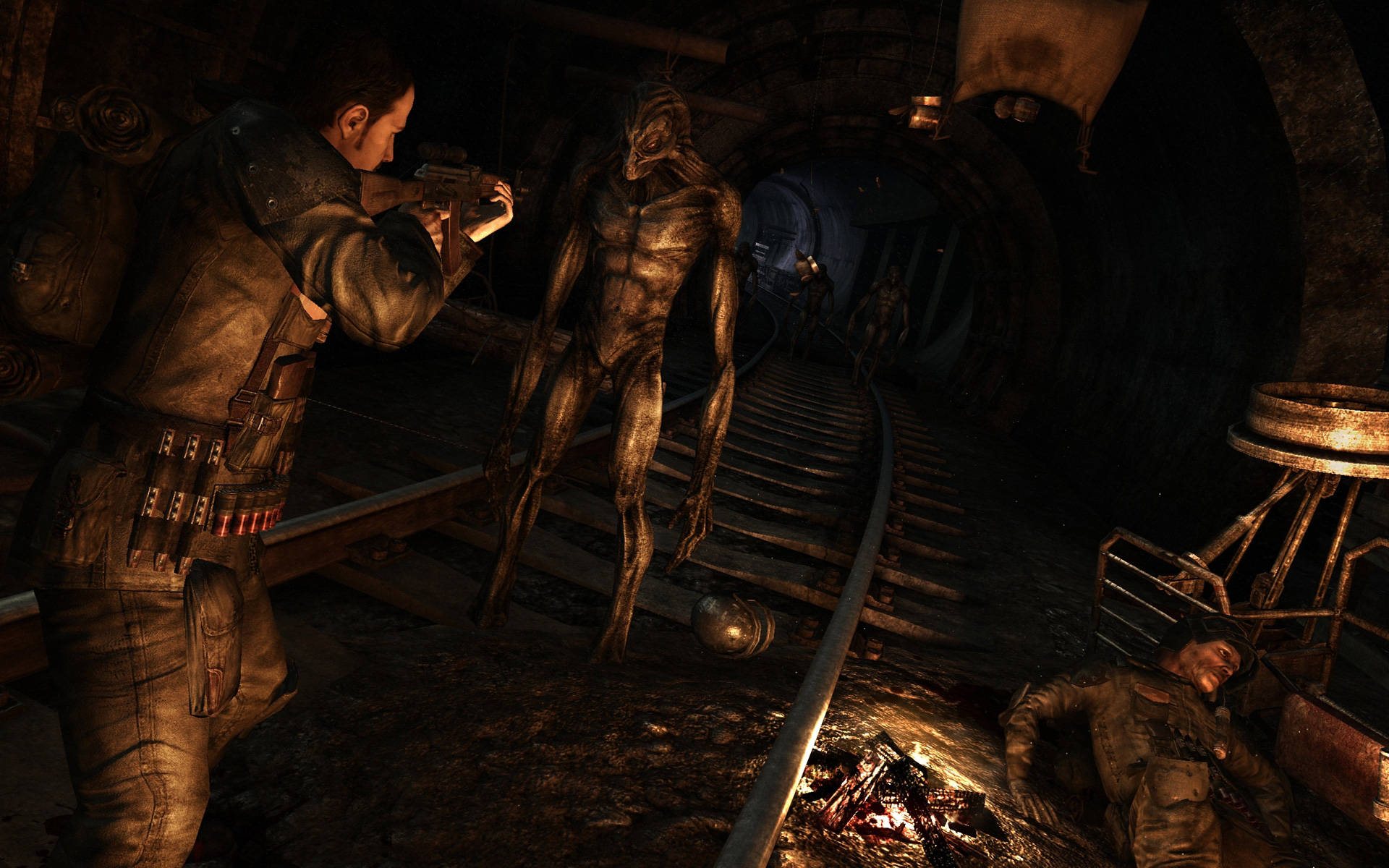 Metro 2033, Dark One, soldier, Full HD Desktop Wallpaper
