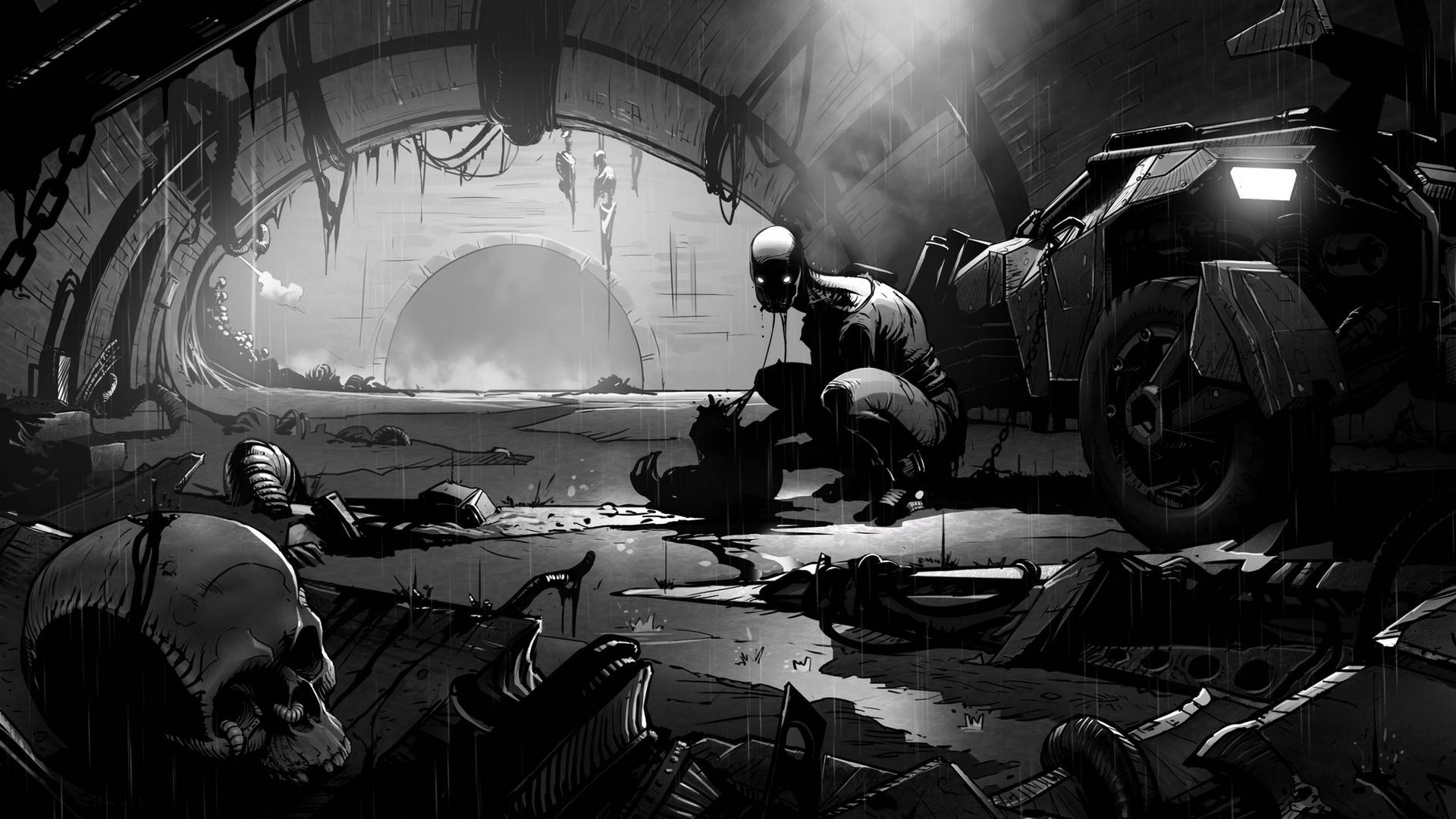 Metro 2033, humanimal, armored figure, Full HD Desktop Wallpaper