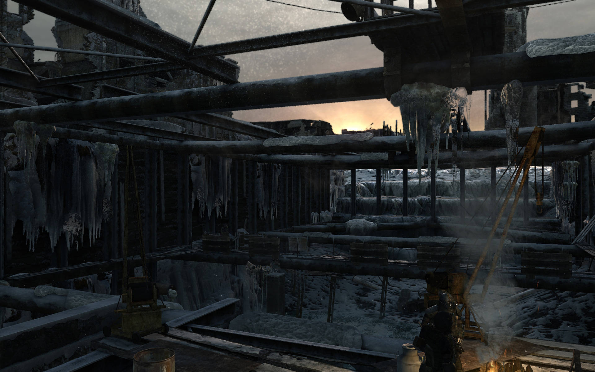 Metro 2033, outpost, icicles, Full HD Desktop Wallpaper