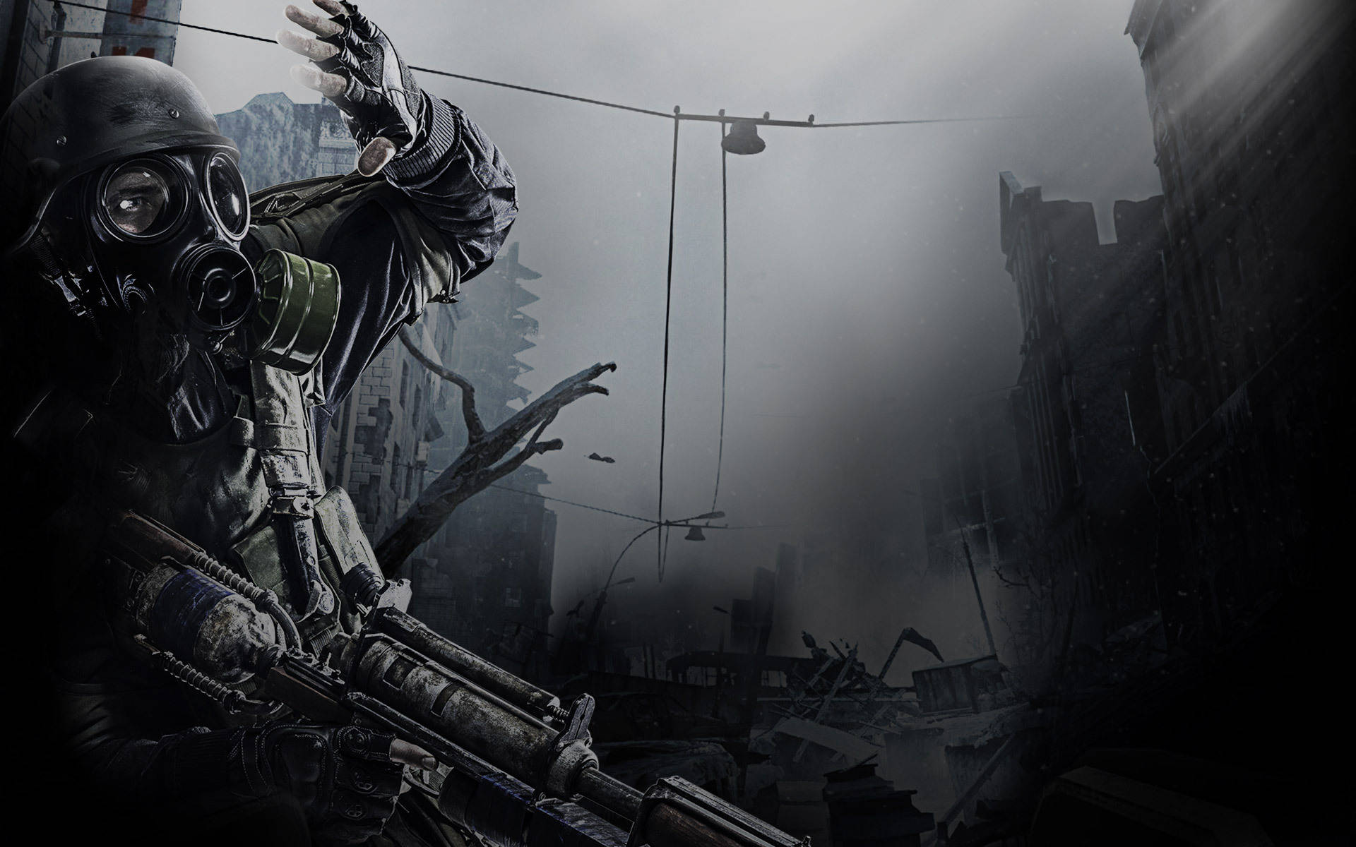 Metro 2033, gas mask, combat gear, Full HD Desktop Wallpaper