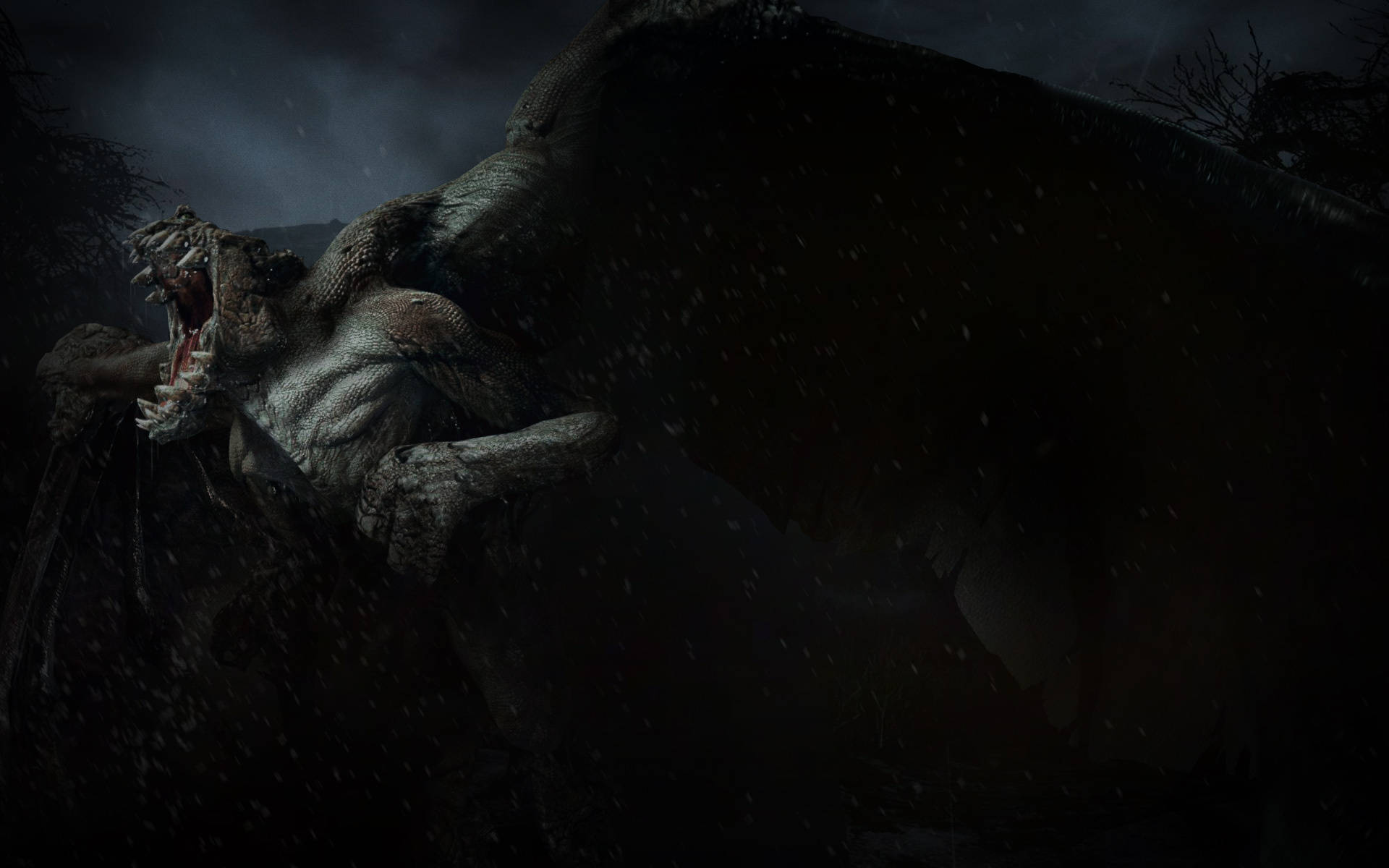 Metro 2033, demon, stormy night, Full HD Desktop Wallpaper