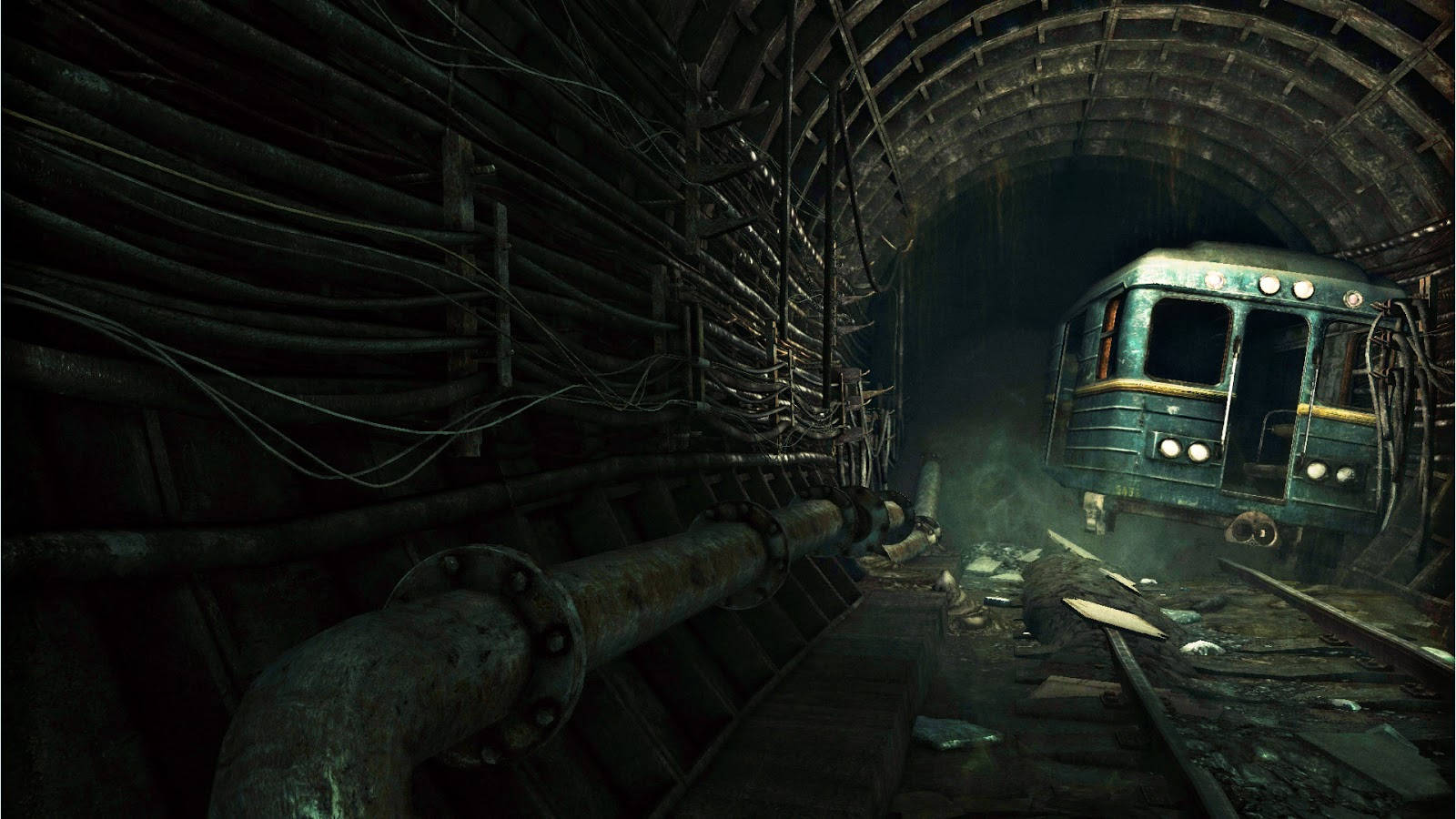Metro 2033, abandoned vehicle, tunnel, HD Desktop Wallpaper