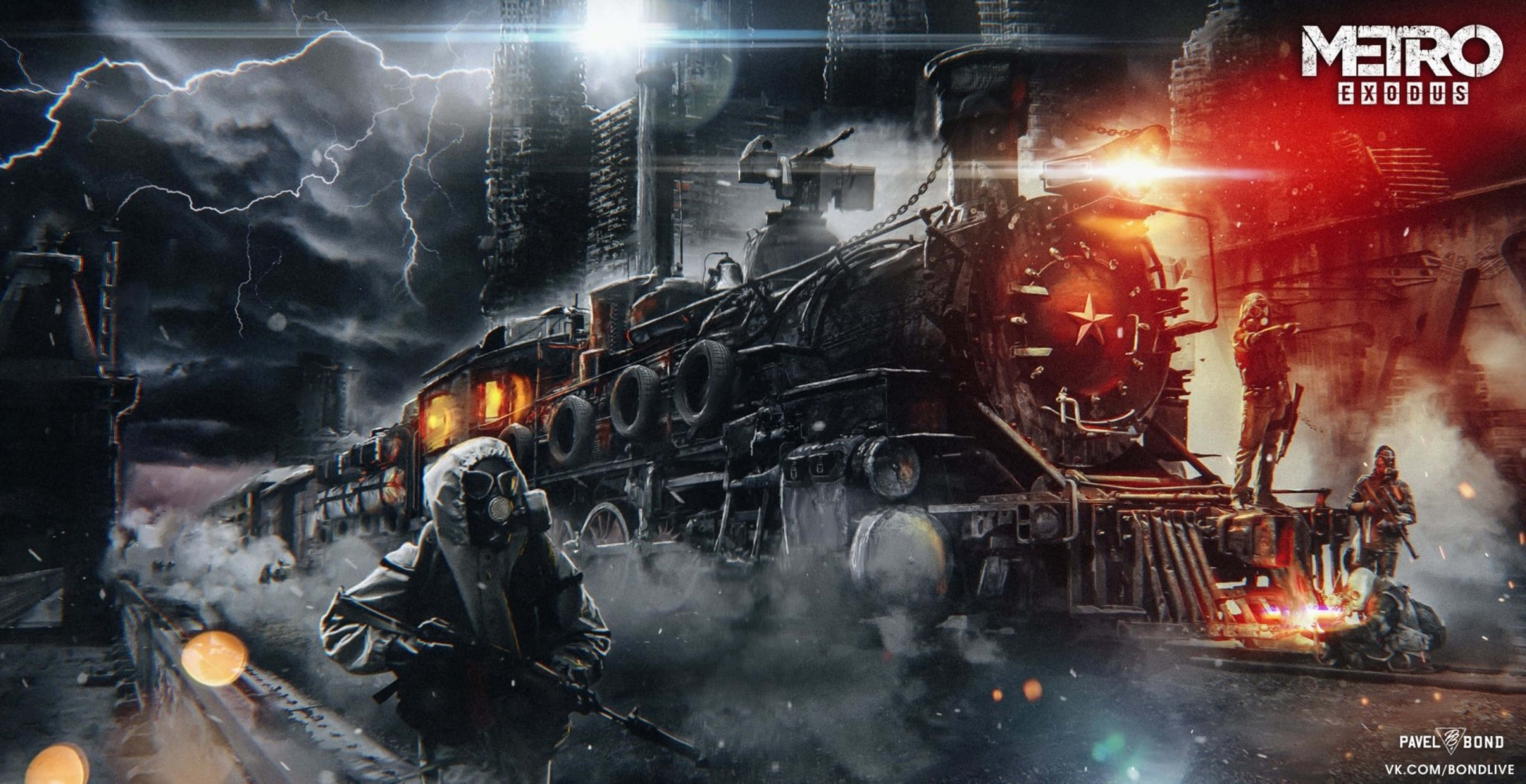 Metro Exodus, 4K, steam train, 4K Desktop Wallpaper
