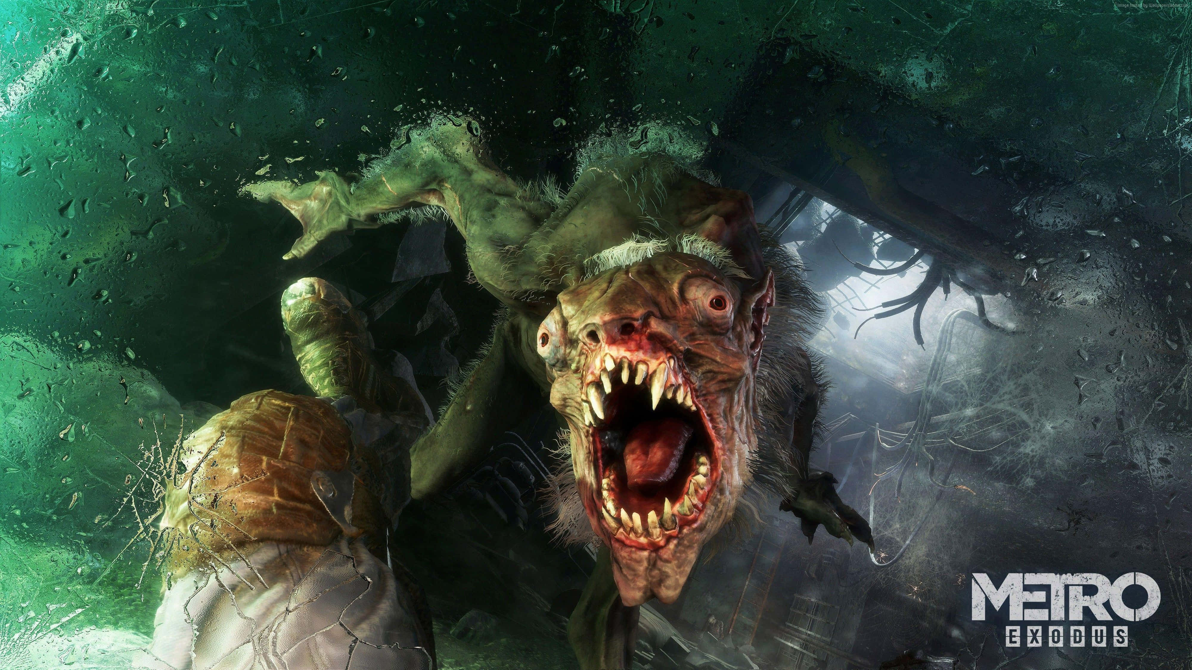 Metro Exodus, mutant creature, glowing eyes, 4K Desktop Wallpaper