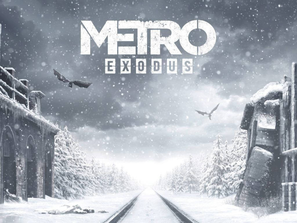 Metro Exodus, snowy, abandoned railway tracks, SD Desktop Wallpaper