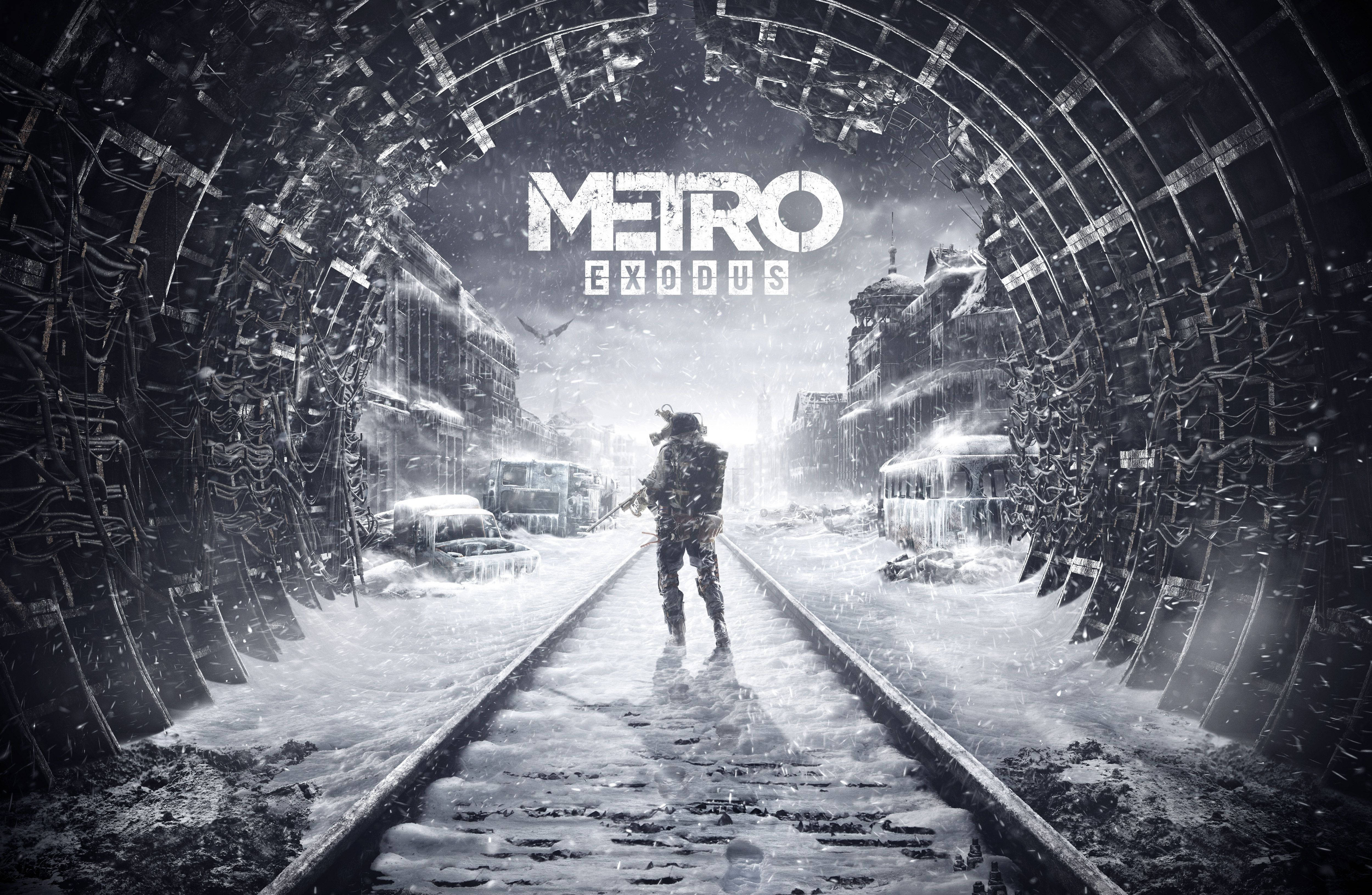 Metro Exodus, end tunnel, snow-covered subway tunnel, 4K Desktop Wallpaper