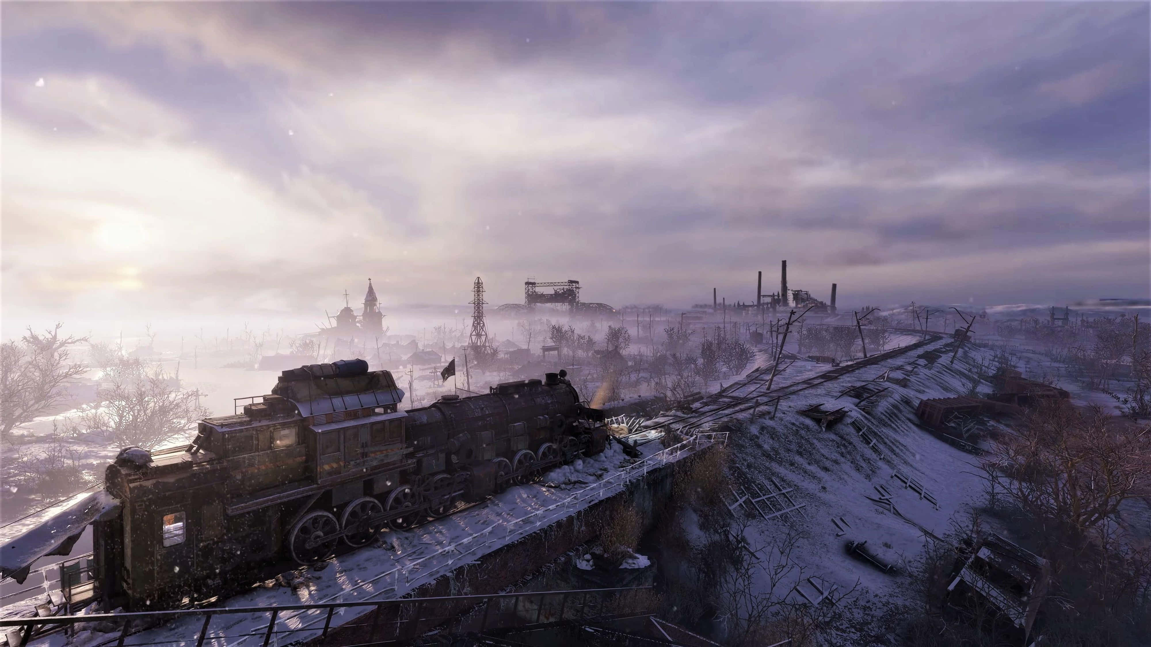 Metro Exodus, train, railway, 4K Desktop Wallpaper
