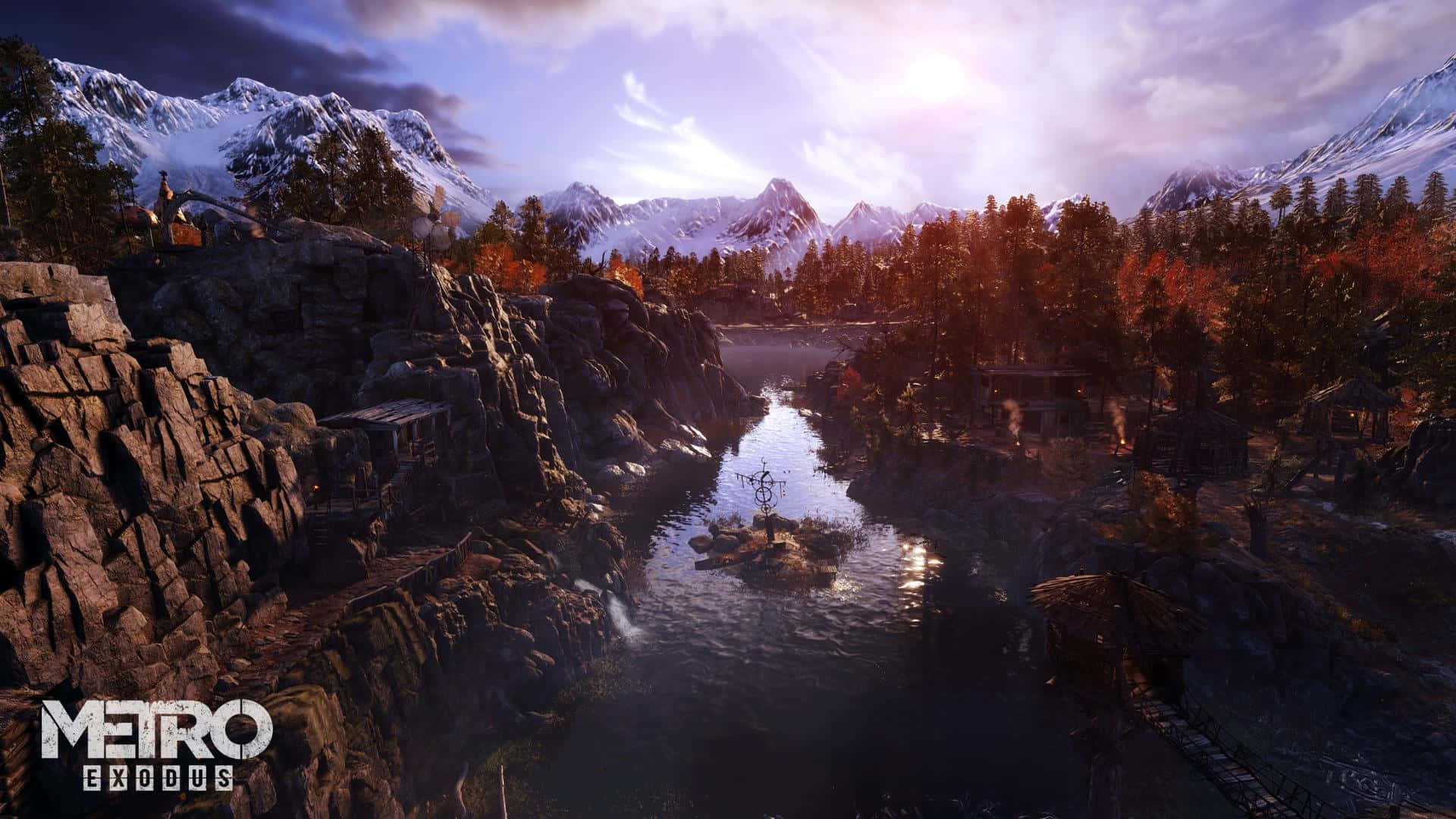 Metro Exodus, scenic landscape, sunset, Full HD Desktop Wallpaper