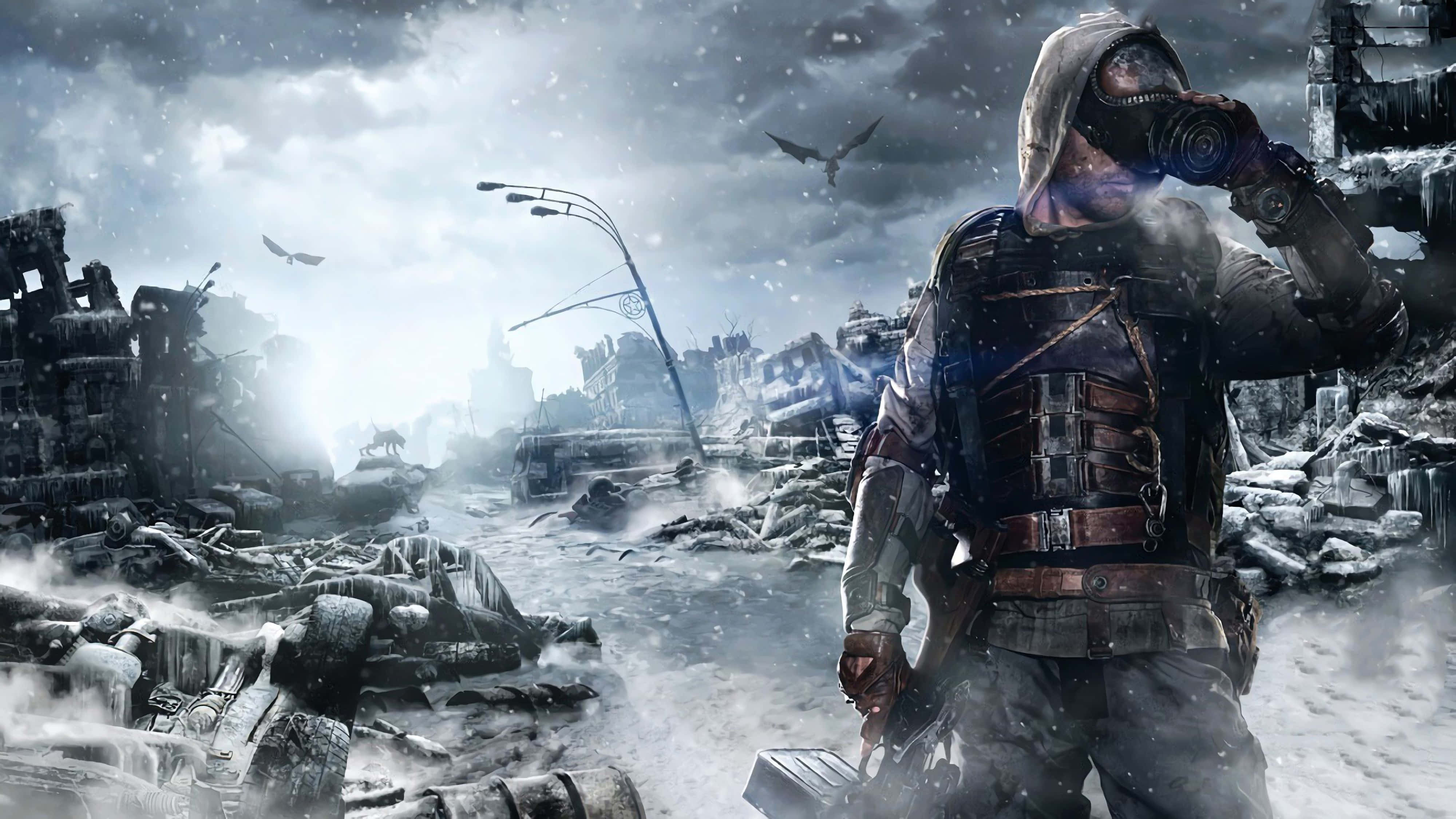 Metro Exodus, 4K, hooded survivor, 4K Desktop Wallpaper