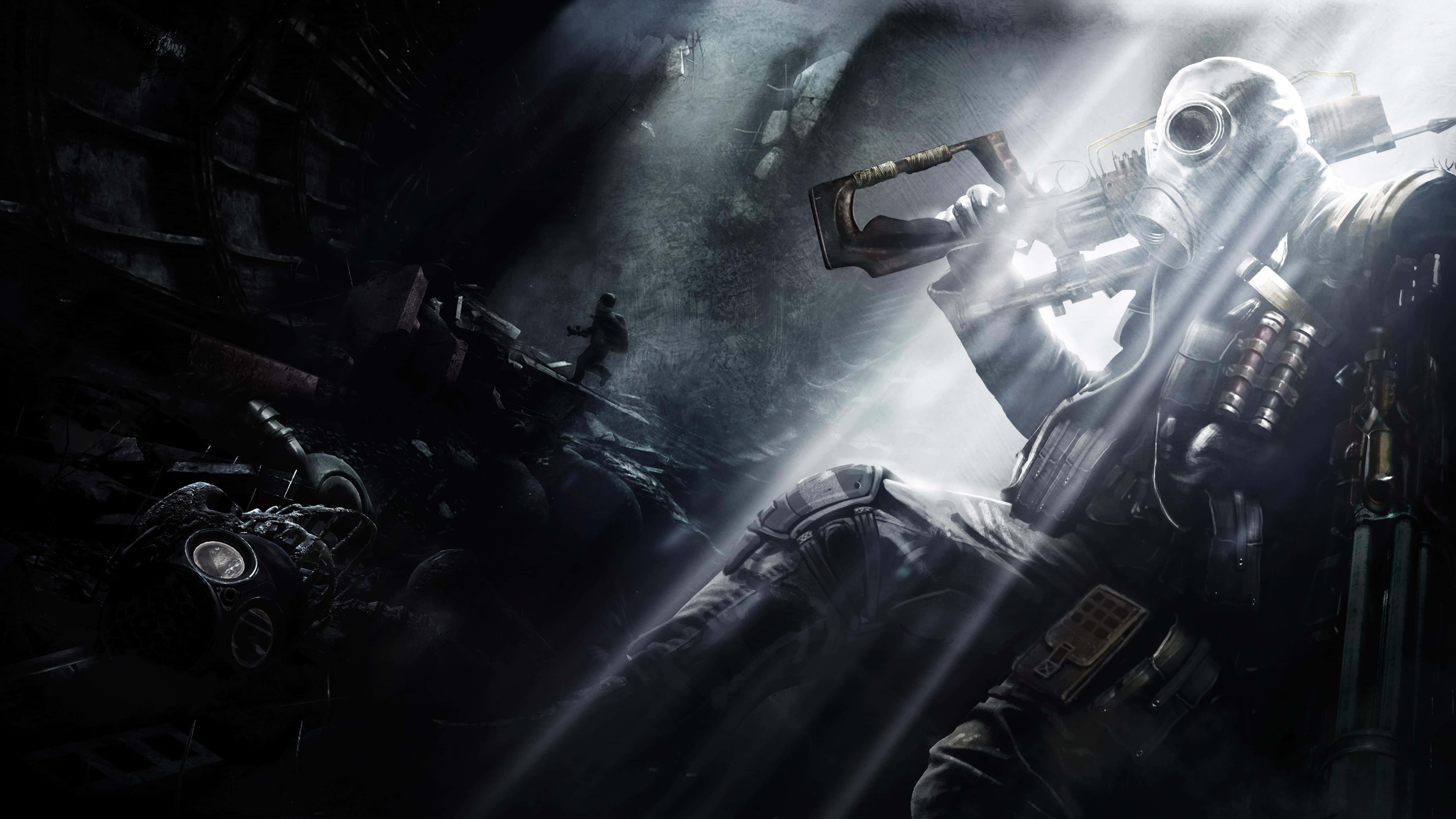 Metro Game, survivor, gas mask, 5K Desktop Wallpaper