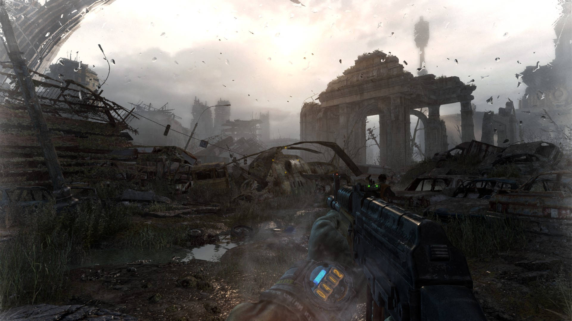 Metro Last Light, ruined buildings, first-person view, Full HD Desktop Wallpaper