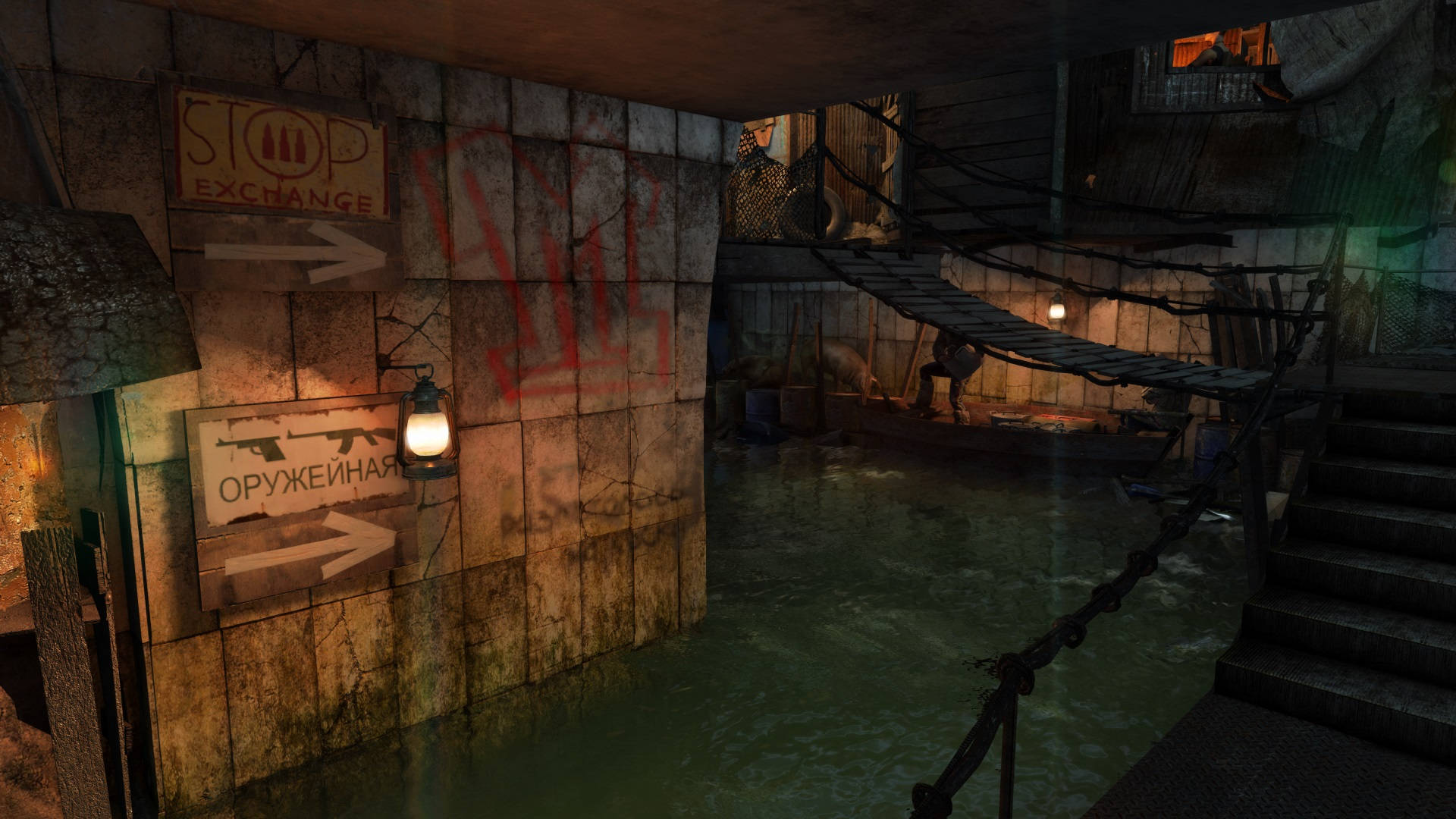 Metro Last Light, submerged, underground bunker, Full HD Desktop Wallpaper