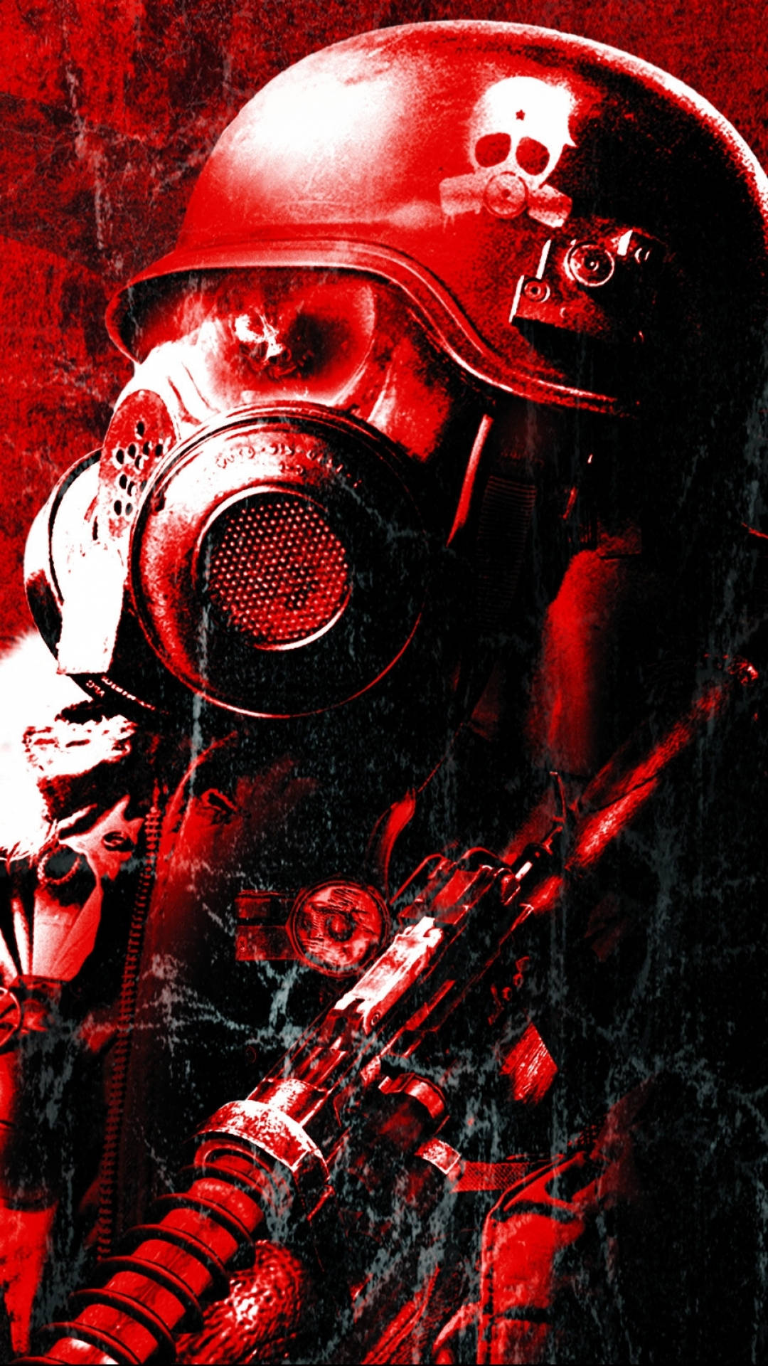 Metro Phone, red filter, soldier, Full HD Phone Wallpaper