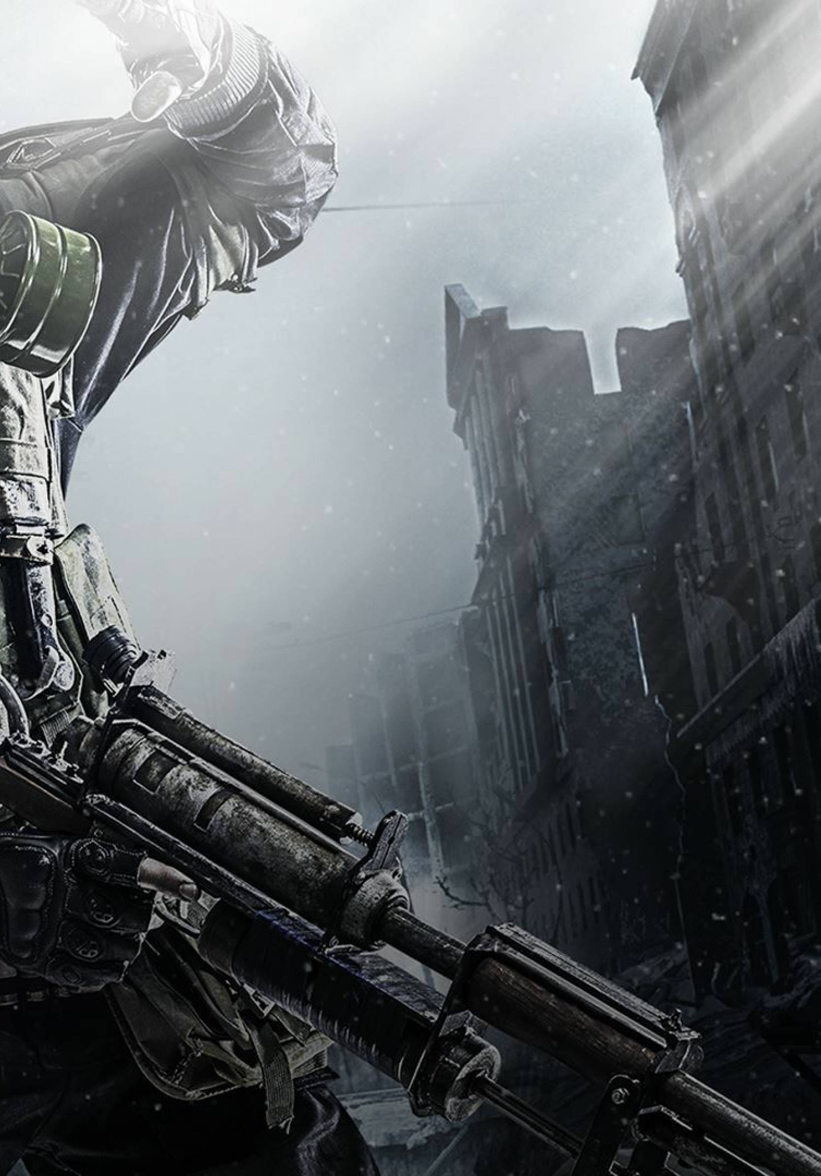 Metro Phone, snow falling, soldier, Full HD Phone Wallpaper