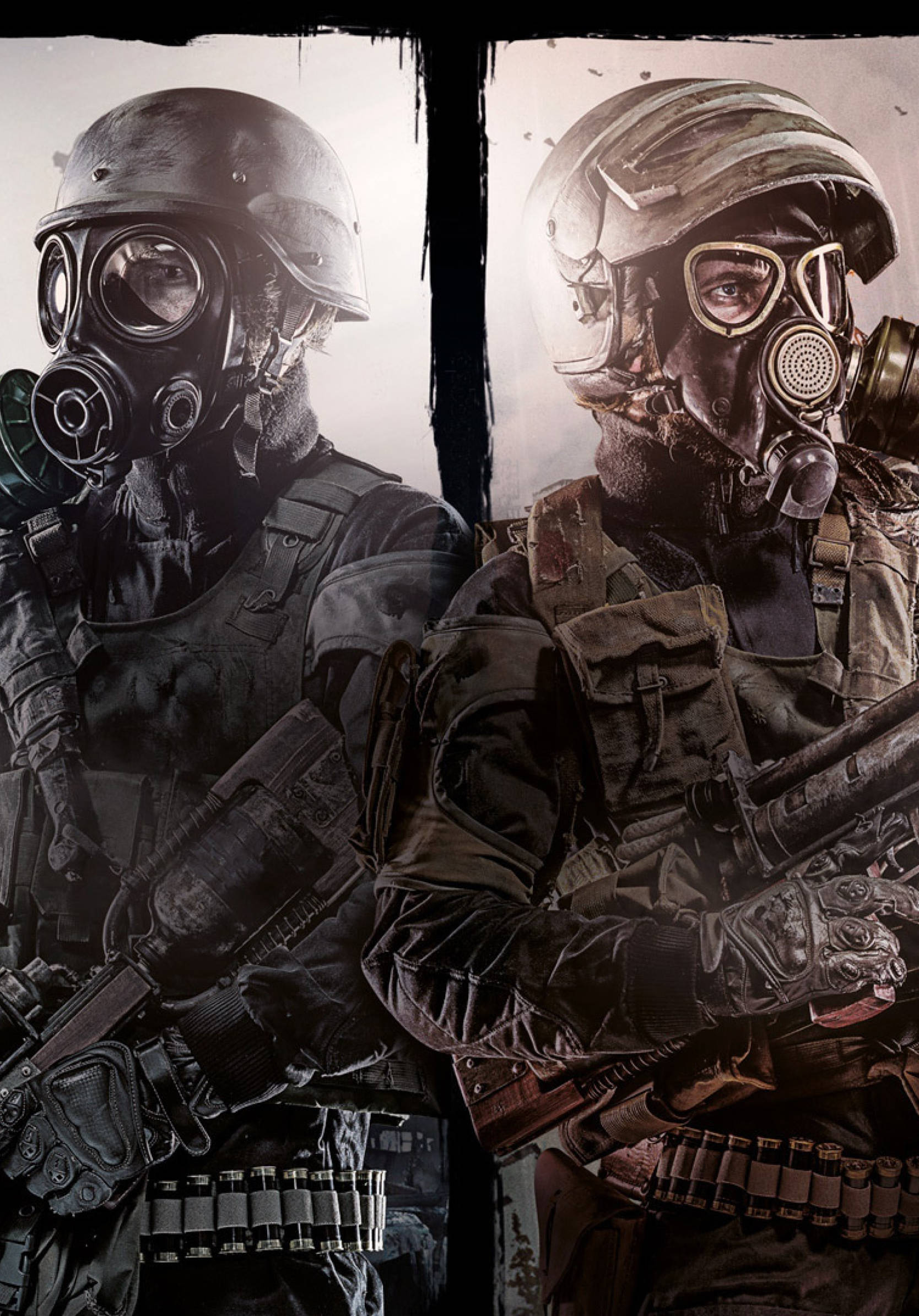 Metro Phone, soldiers, gas masks, Full HD Phone Wallpaper