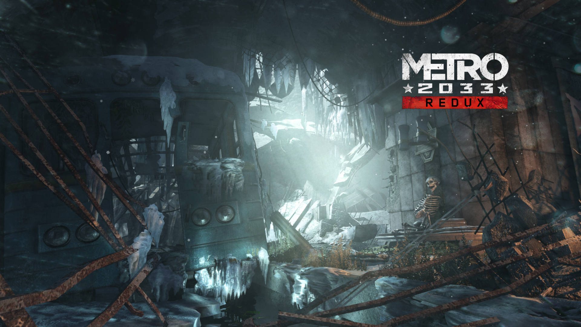 Metro Redux, icy subway train, abandoned station, Full HD Desktop Wallpaper