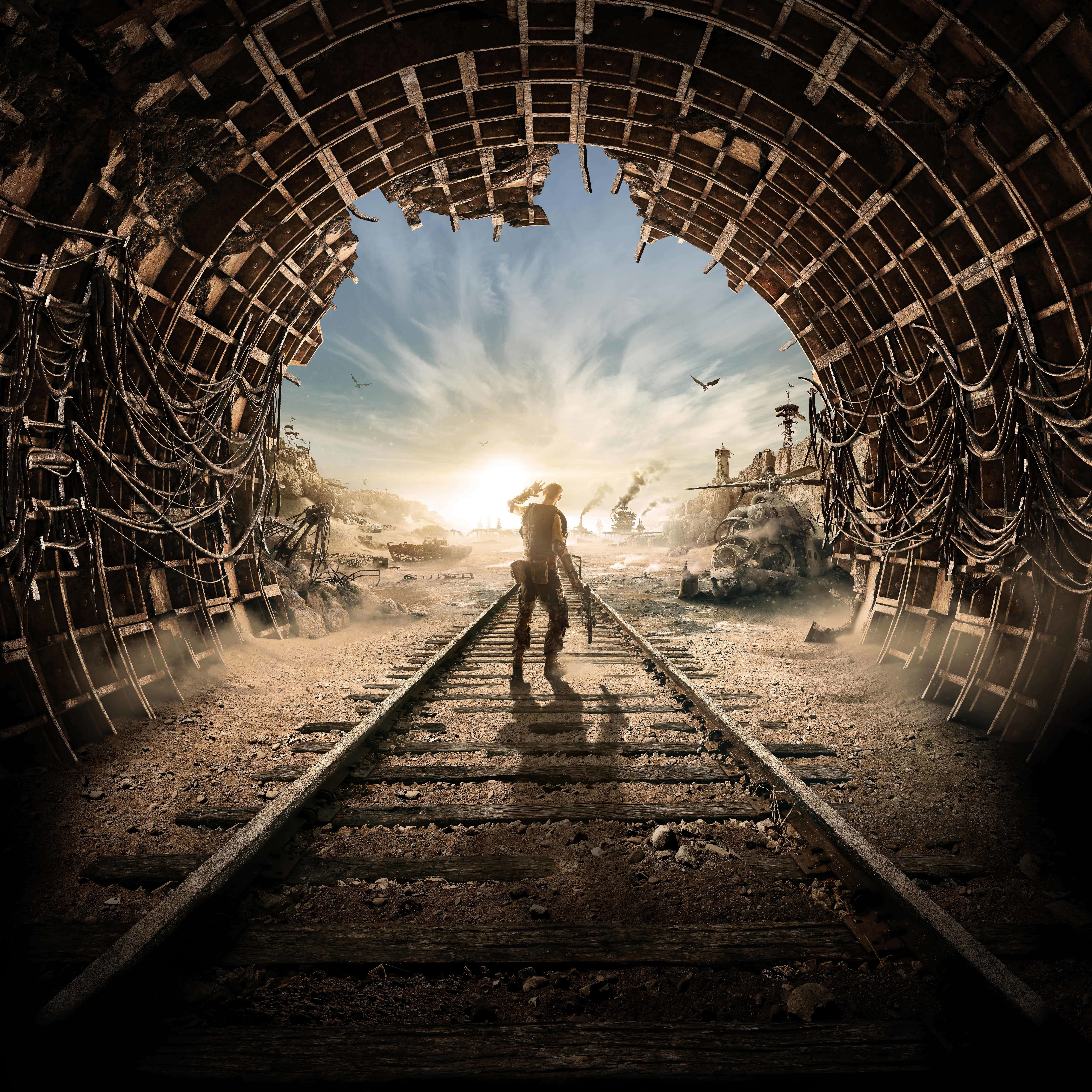 Metro, tunnel, train, 5K Desktop Wallpaper