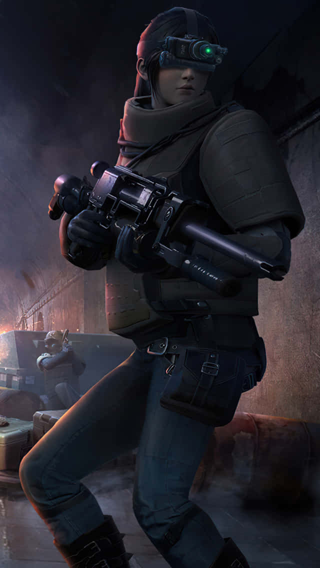 Metro, tactical gear, glowing scope weapon, SD Phone Wallpaper