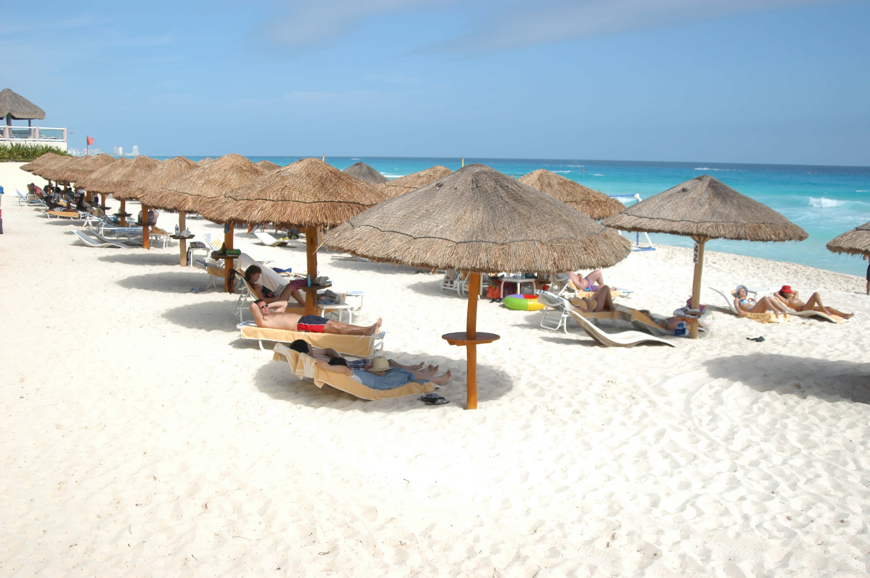 Mexican Beach, sunset, pristine white sand, 2K Desktop Wallpaper