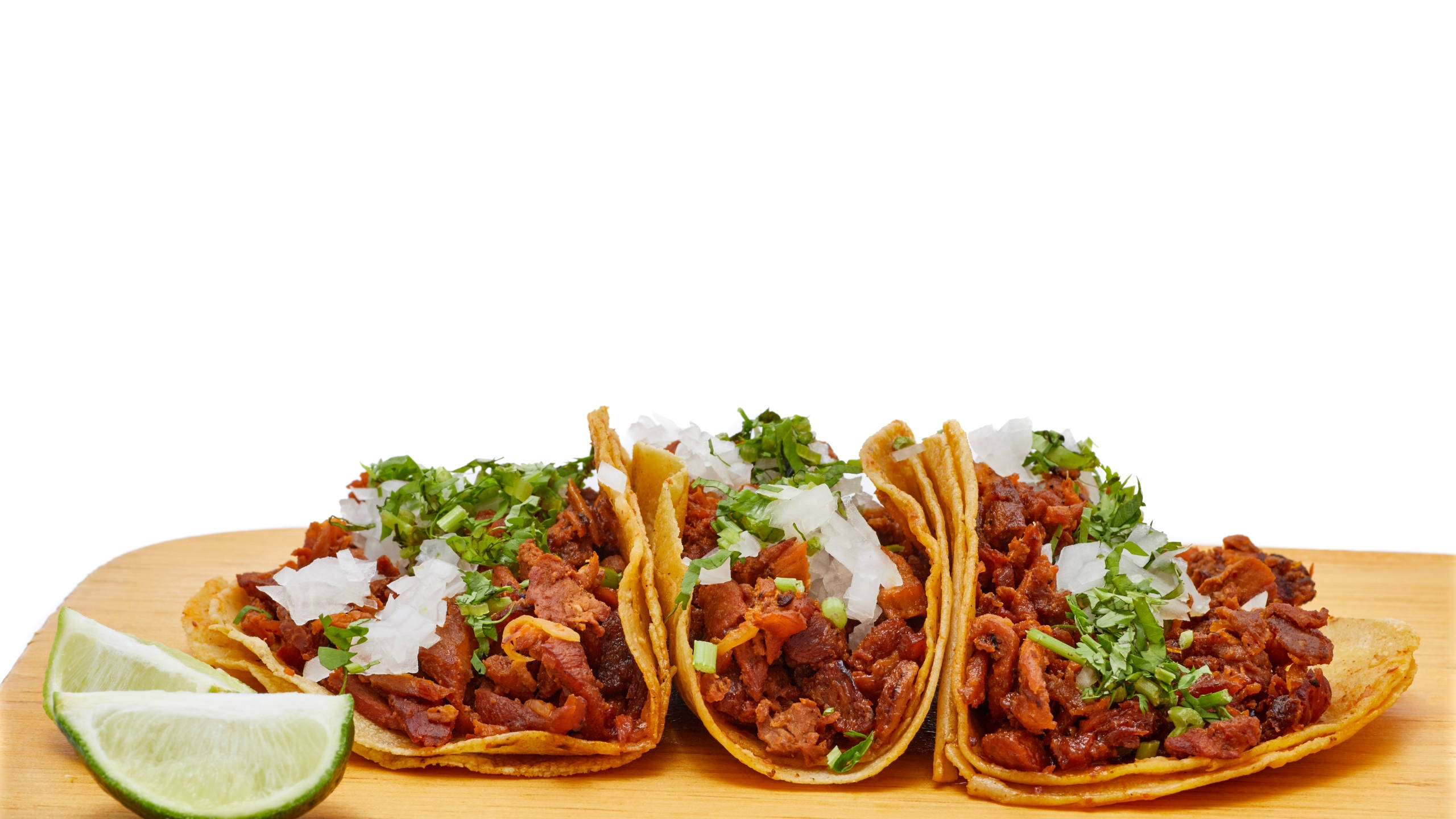 tacos al pastor, diced meat, crispy tacos, 2K Desktop Wallpaper