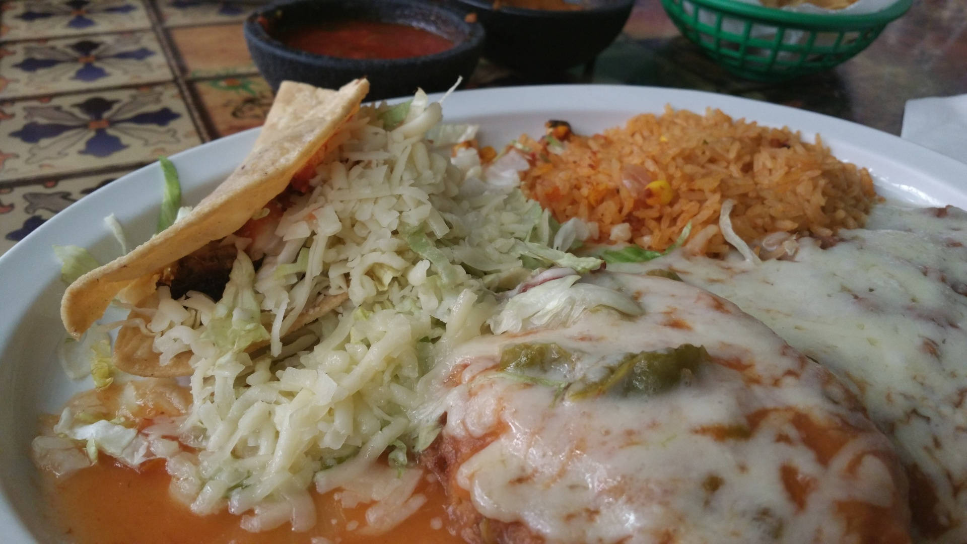 chili relleno, taco, rice, Full HD Desktop Wallpaper