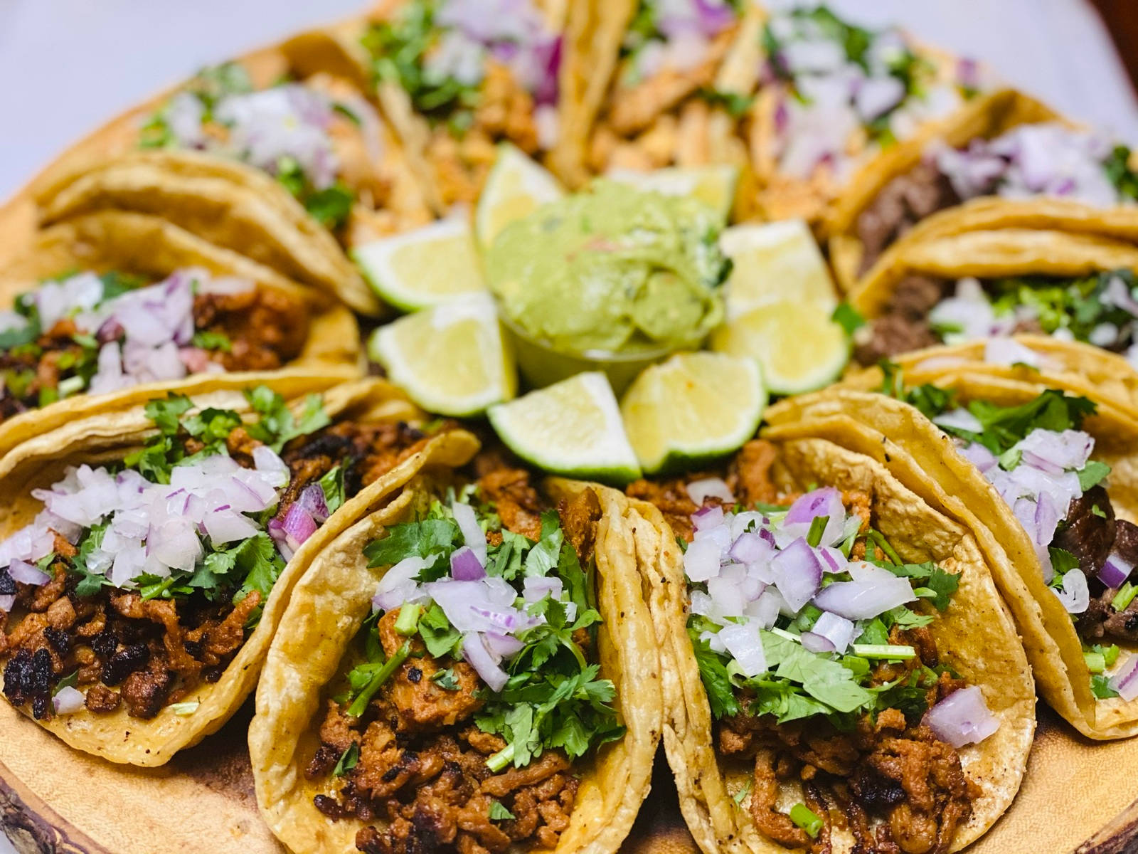 tacos al pastor, festive platter, crispy tacos, HD Desktop Wallpaper