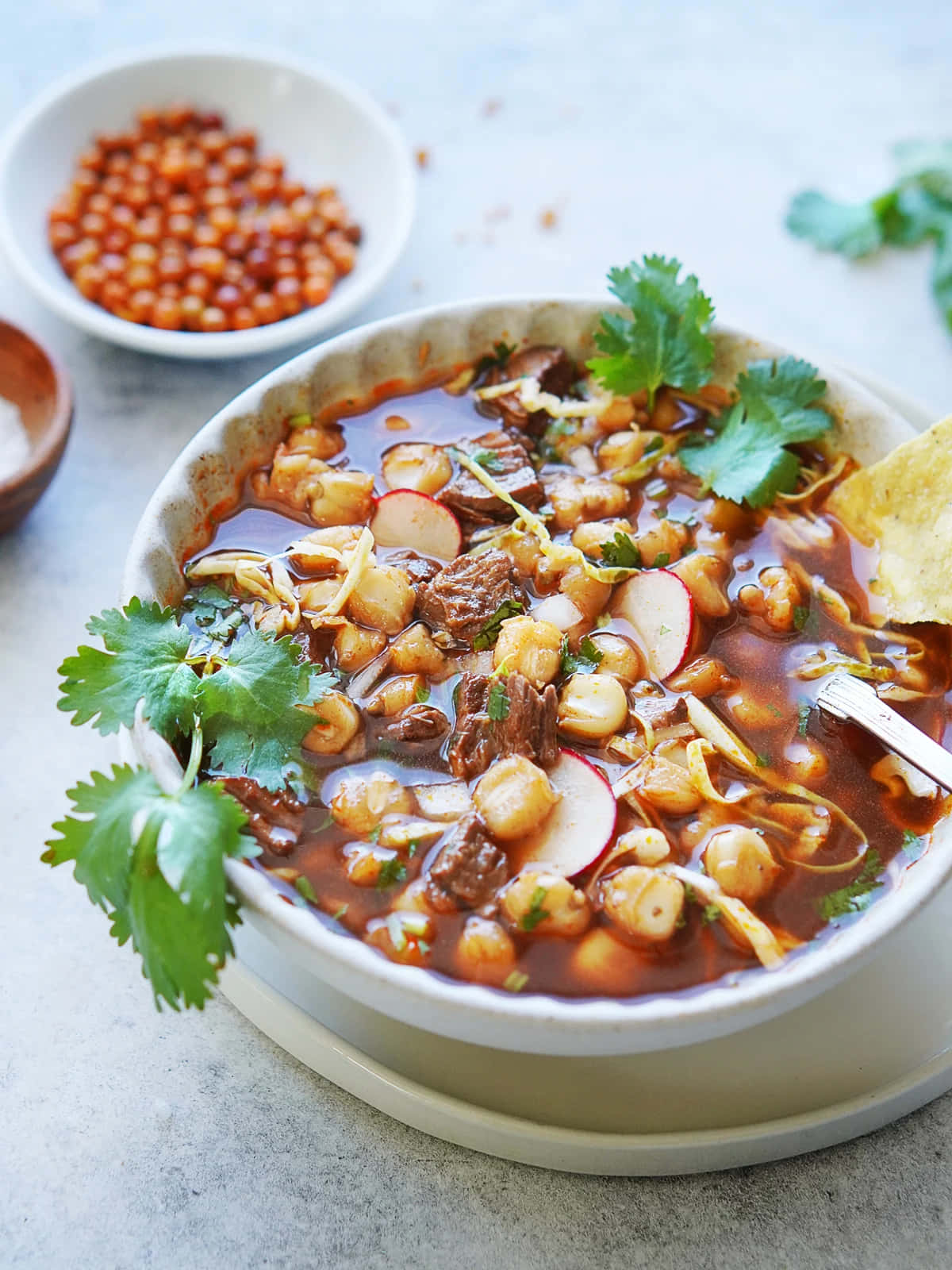 beef pozole, Mexican Beef Pozole, steaming bowl, HD Phone Wallpaper