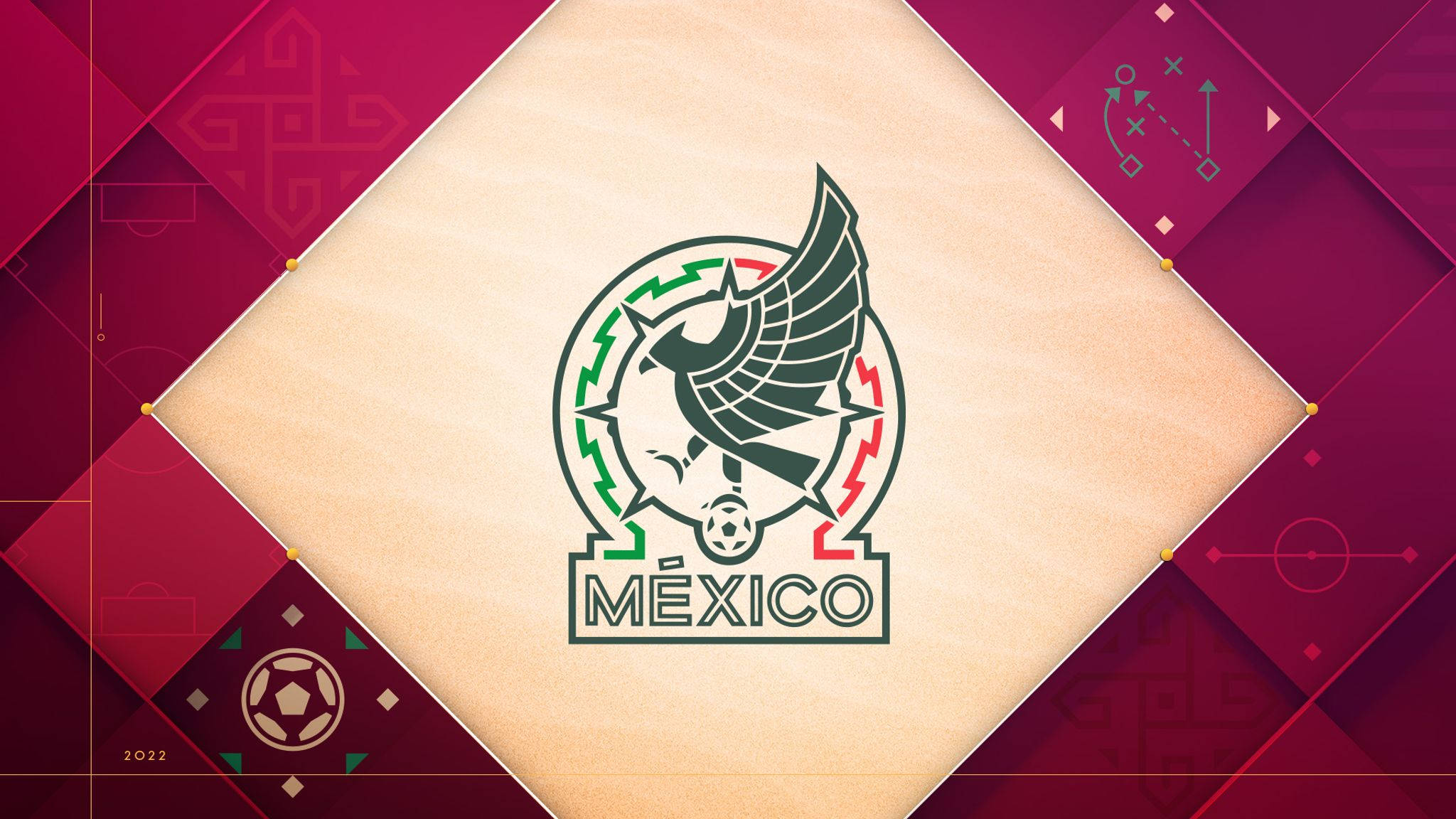 Mexico National Football Team, maroon, beige, Full HD Desktop Wallpaper