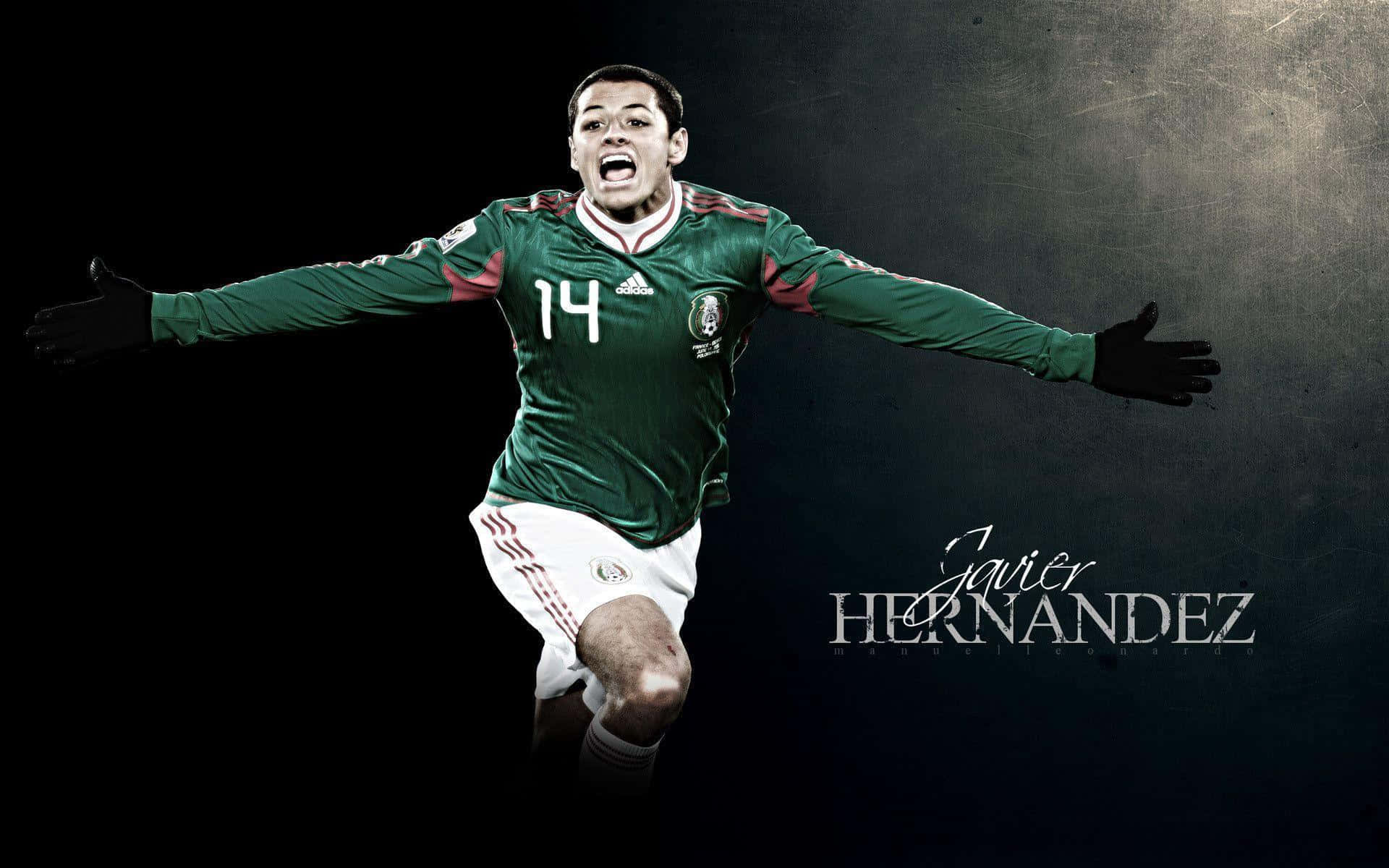 mexico soccer, hernández, green jersey, Full HD Desktop Wallpaper