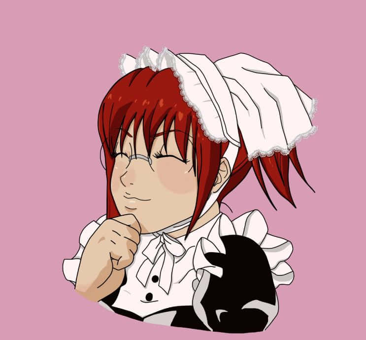 Mey-rin, red hair, white maid outfit, SD Desktop Wallpaper