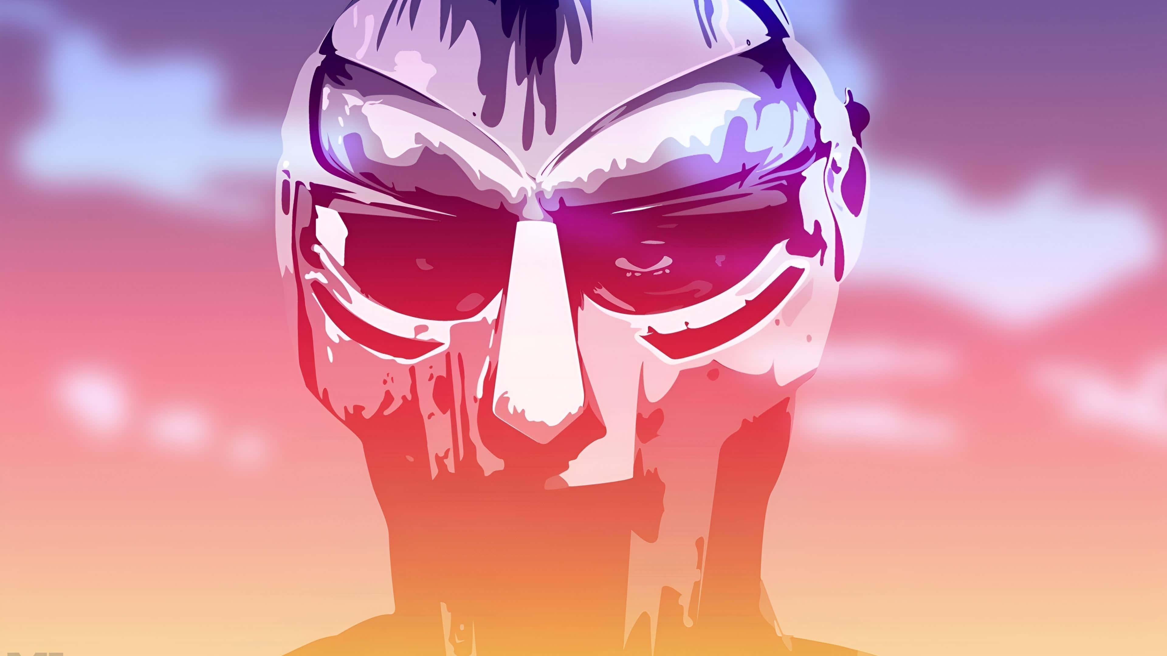 M F Doom, masked icon, metallic skull, 4K Desktop Wallpaper