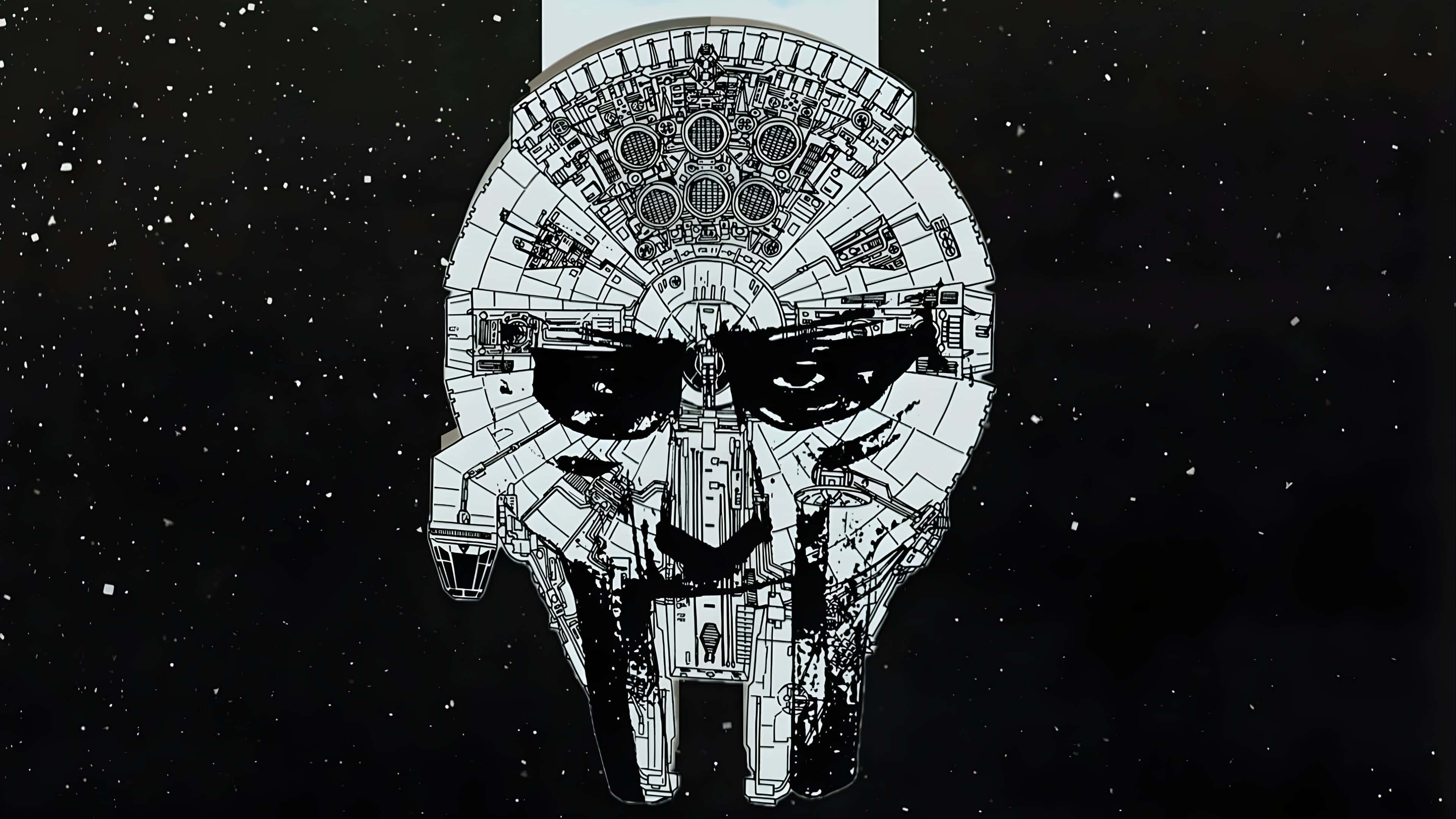 Mf Doom, mask, spaceship, 4K Desktop Wallpaper