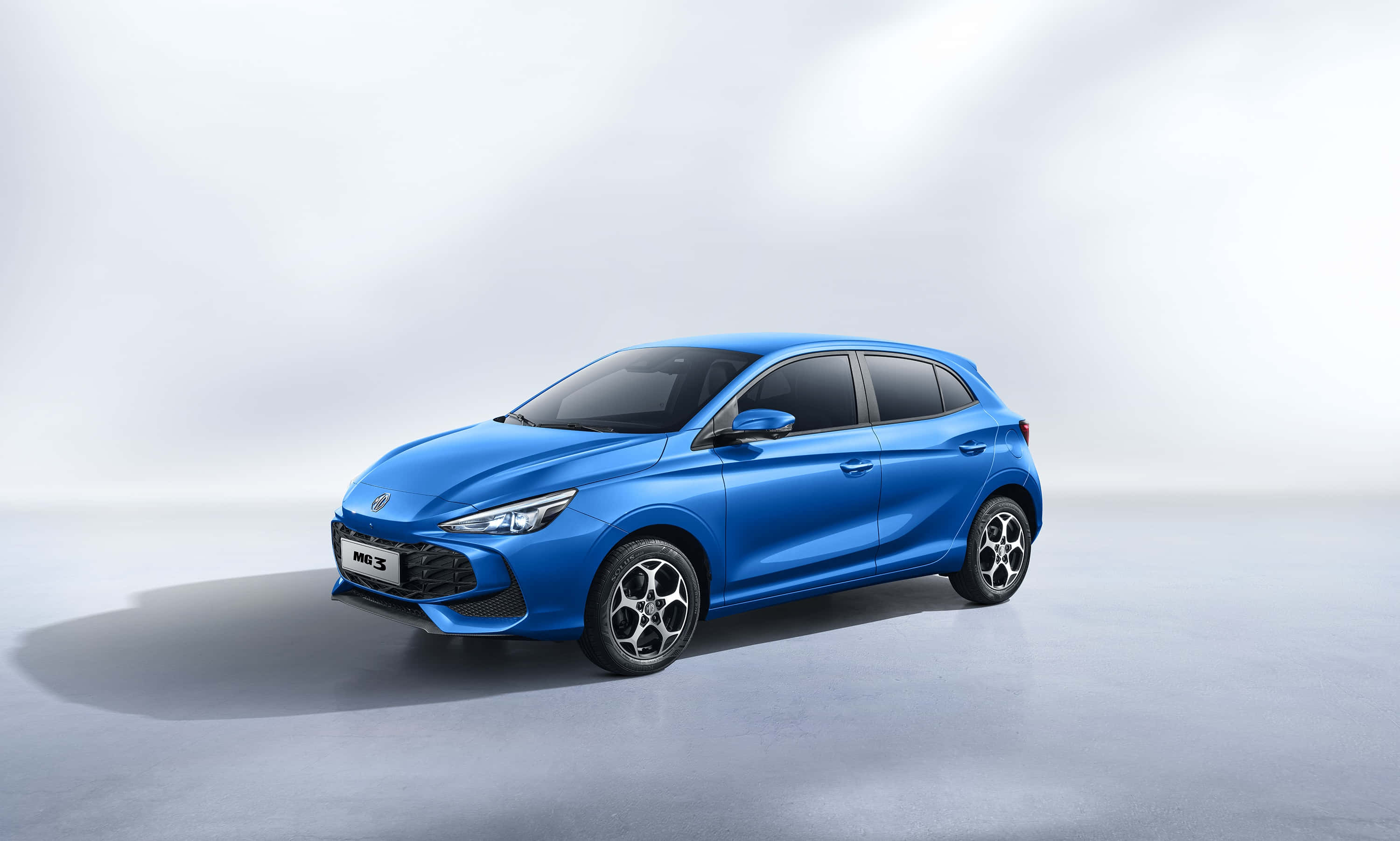 MG 3, blue, hatchback, 2K Desktop Wallpaper