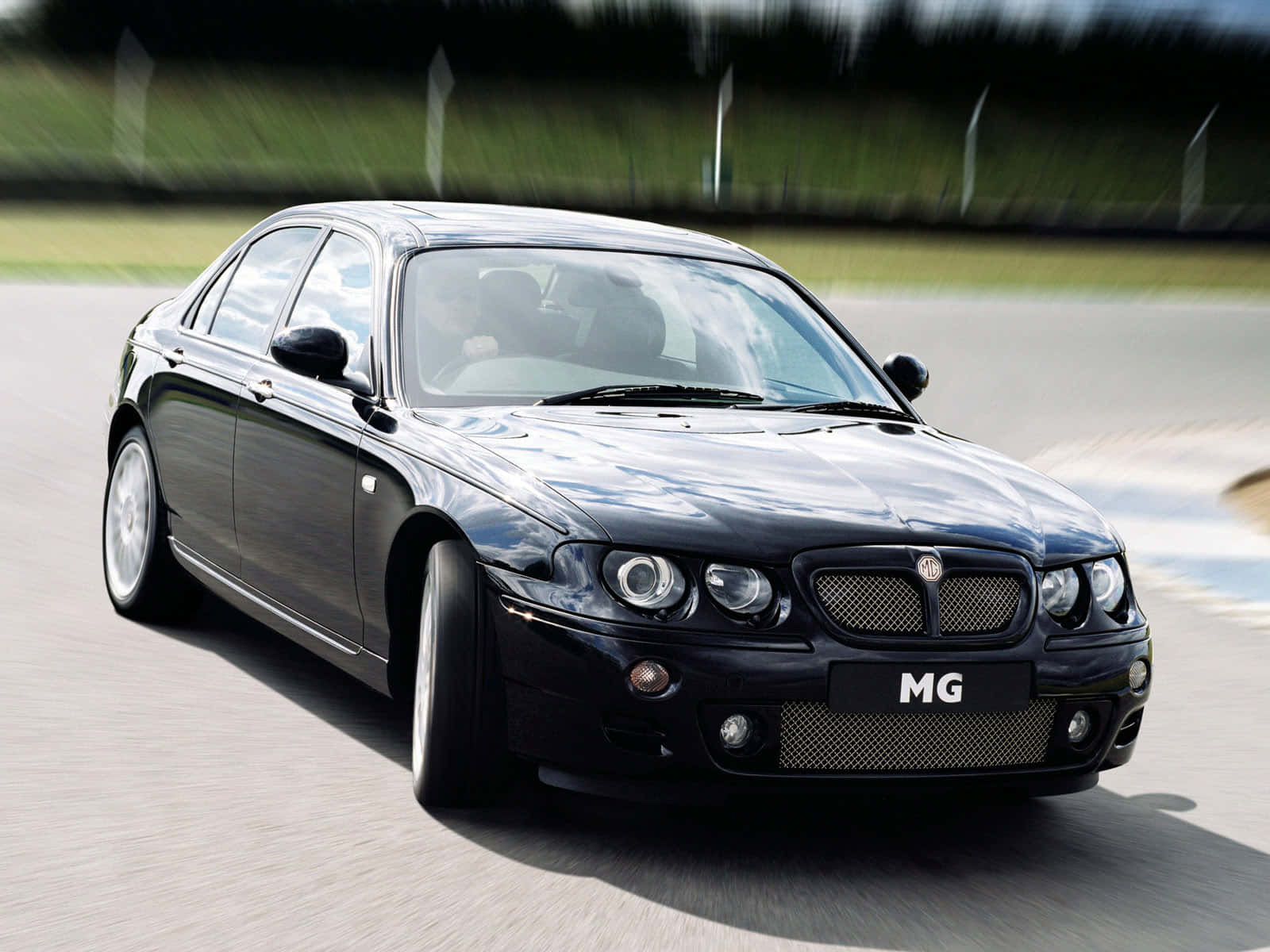 MG, sports sedan, black, HD Desktop Wallpaper