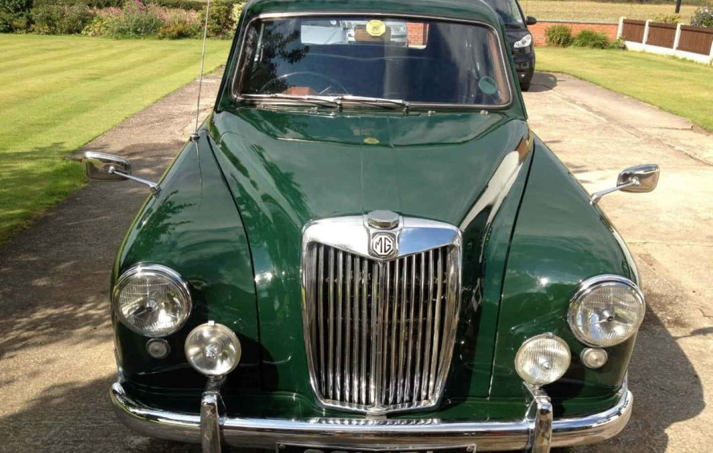 MG Magnette, glossy green, chrome grille, HD Desktop Wallpaper