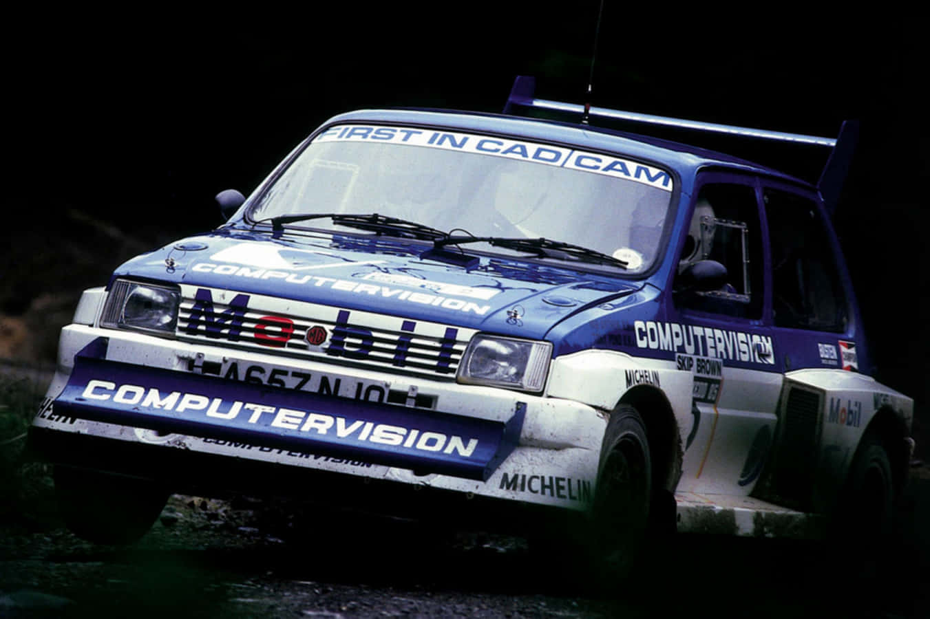 MG Metro 6R4, blue and white rally car, mud splattered, HD Desktop Wallpaper