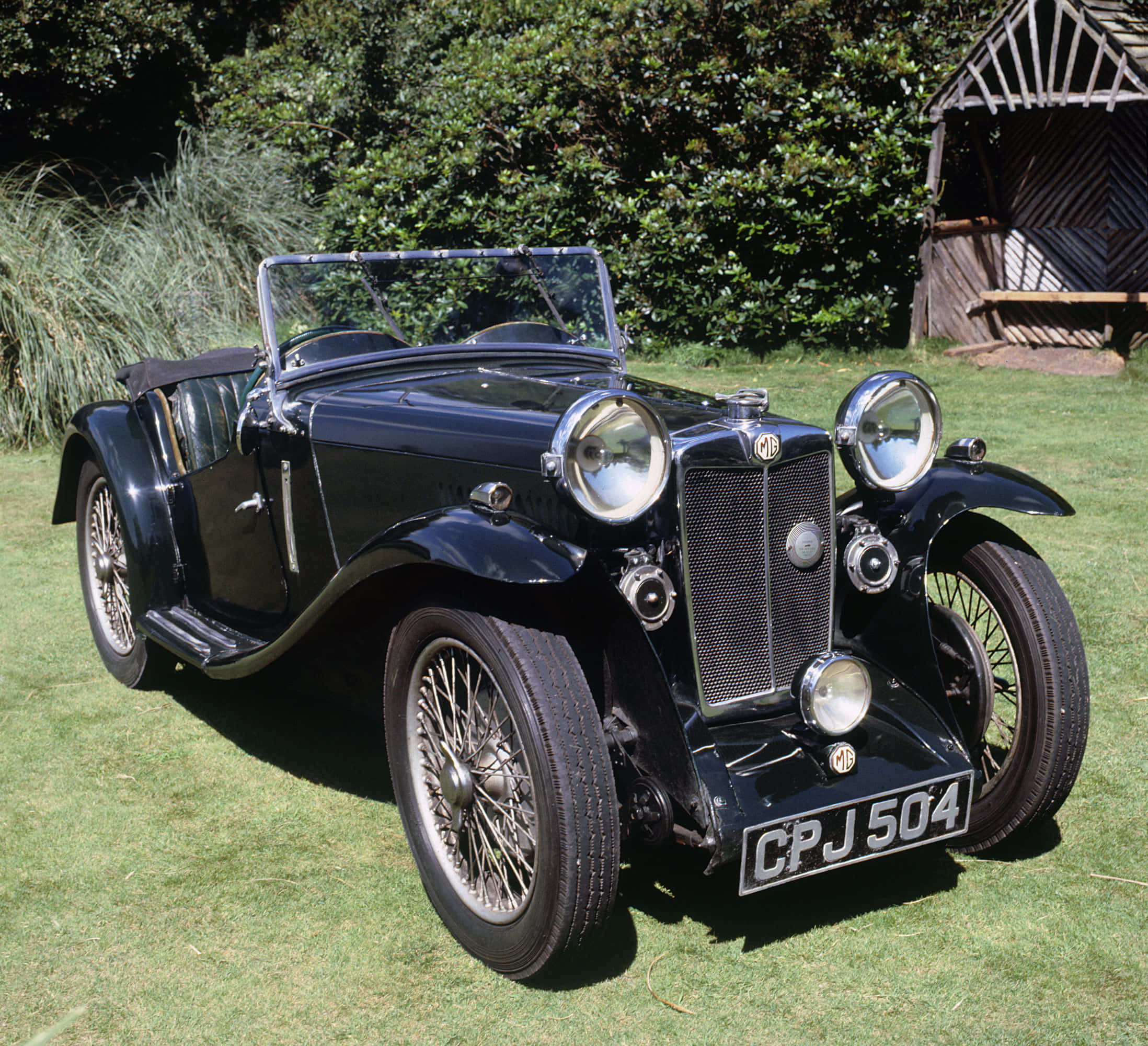 MG Midget, black, convertible, Full HD Desktop Wallpaper