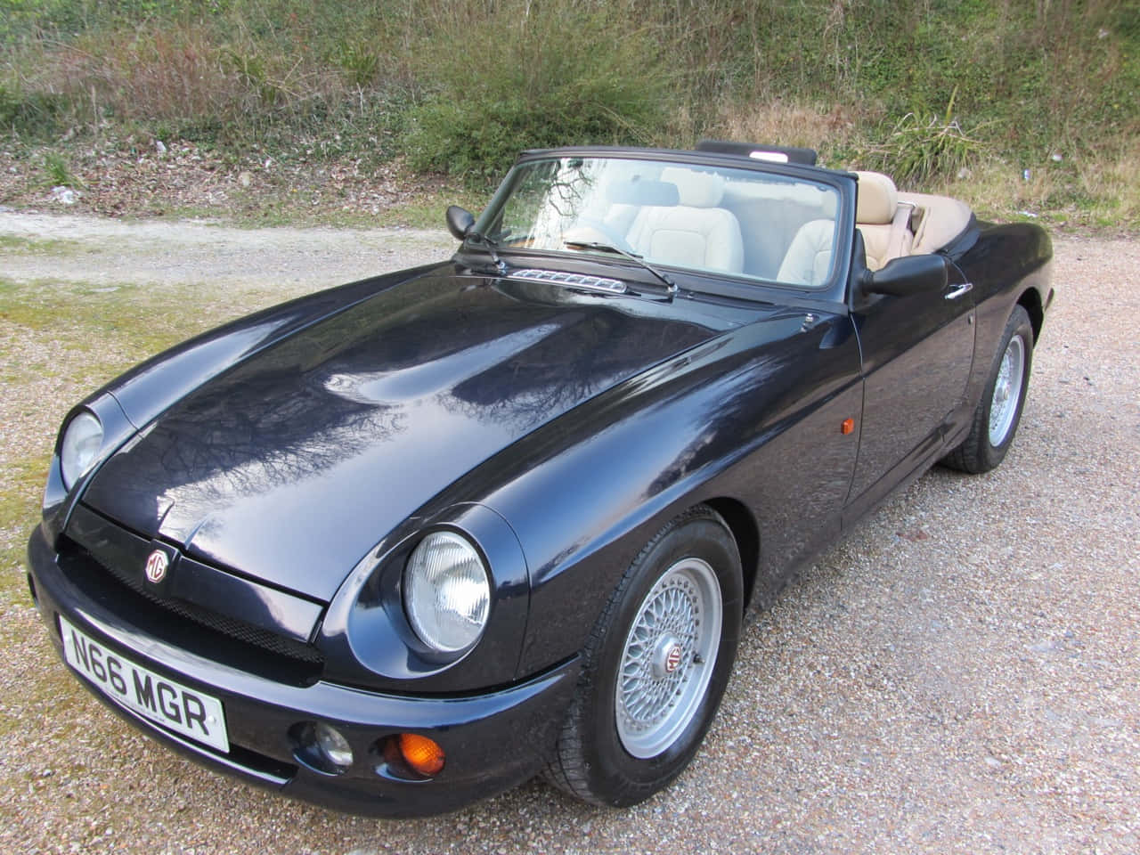 MG RV8, black, convertible, HD Desktop Wallpaper