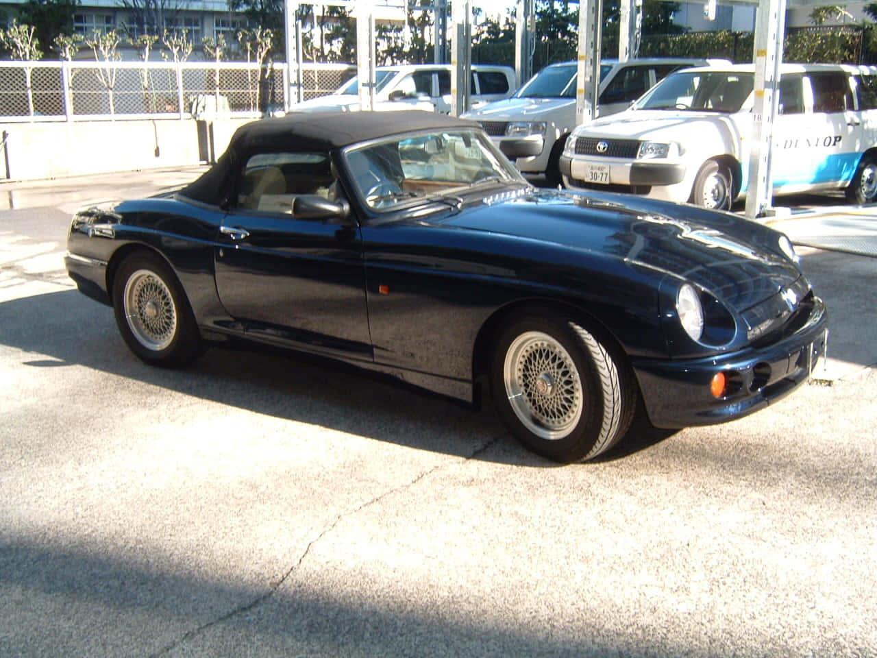 MG RV8, black, convertible, HD Desktop Wallpaper